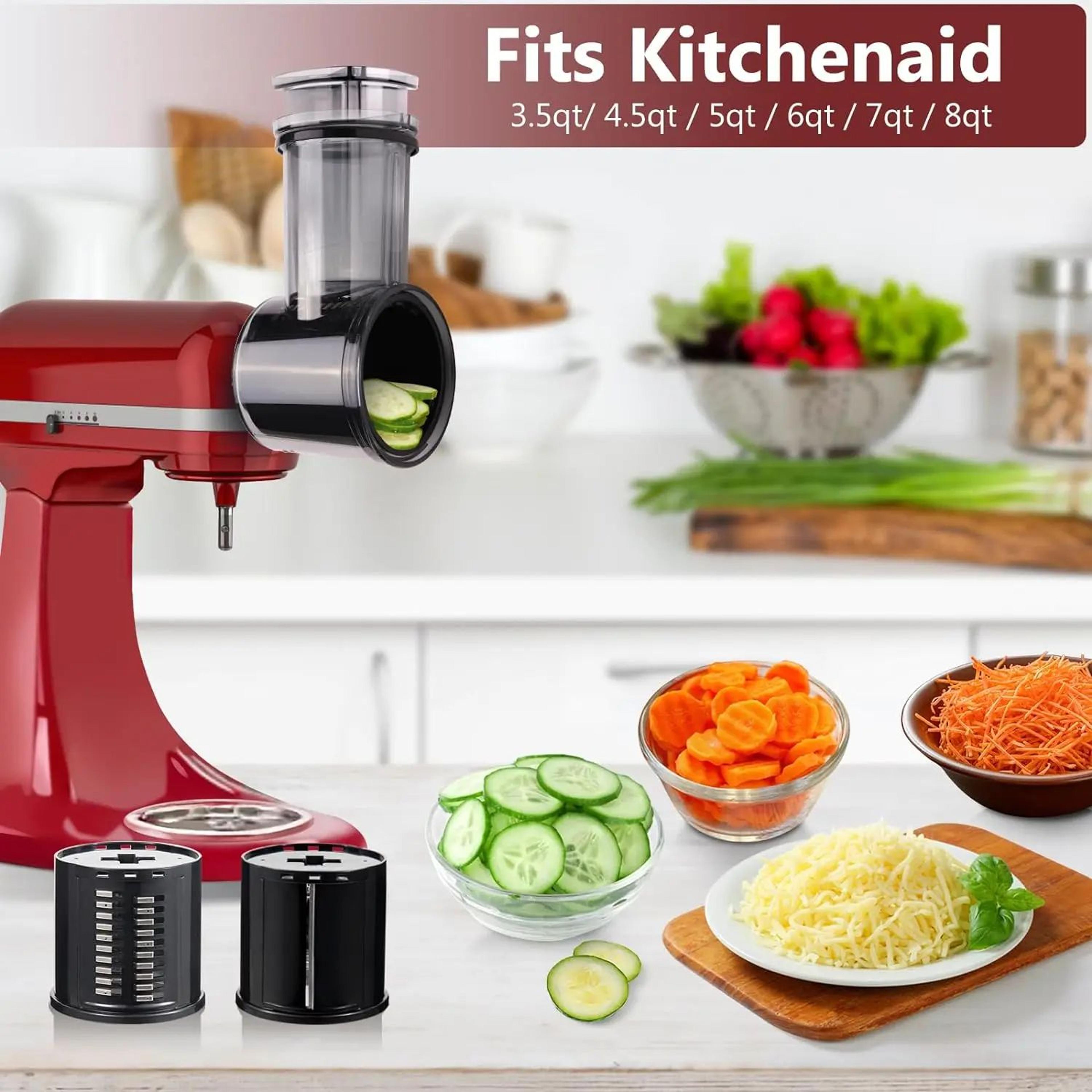 5Blade Slicer Shredder Attachment For KitchenAid Stand Mixer Cheese Grater 2