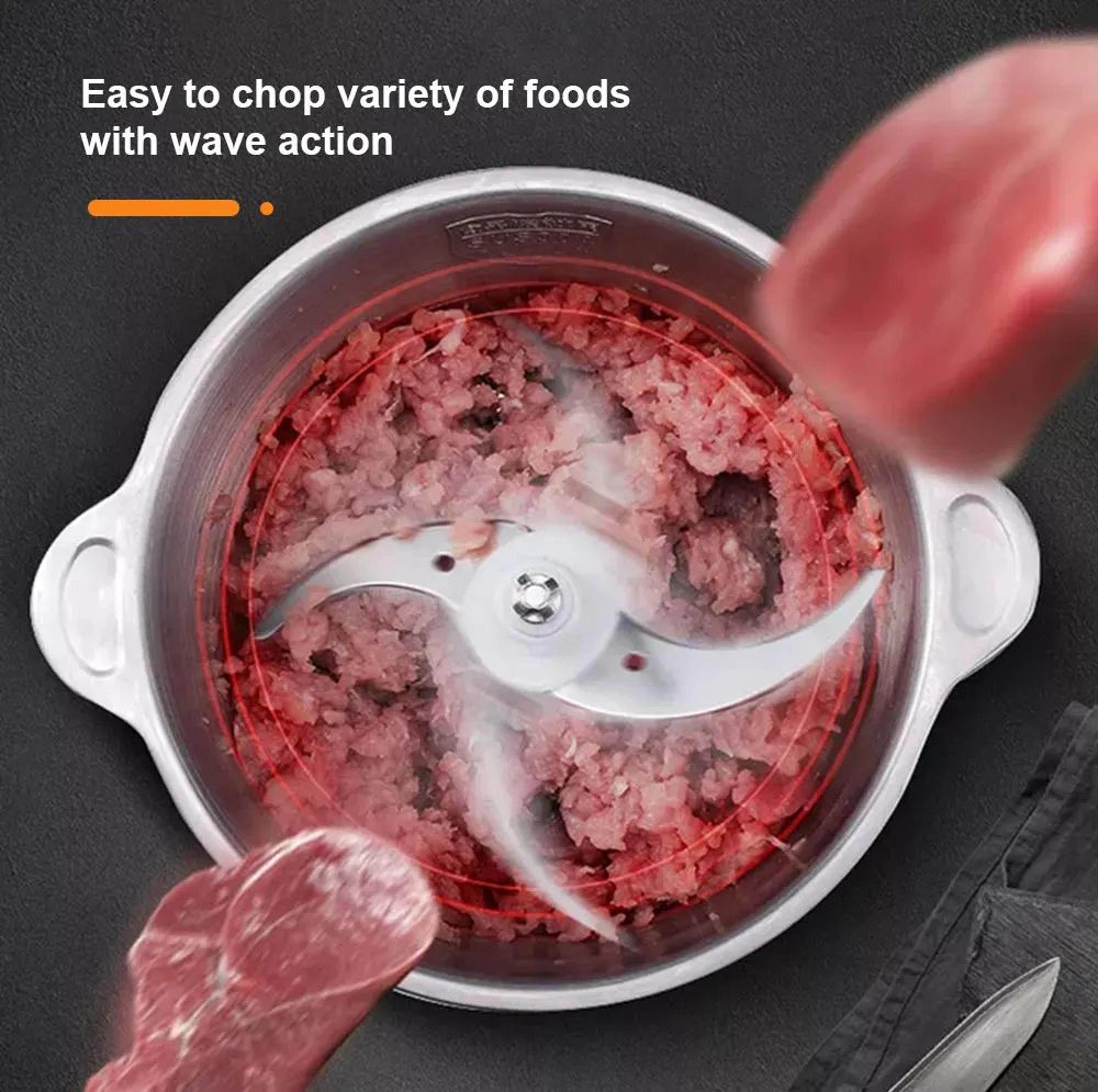 BioloMix 500W 2L Electric Food Chopper And Meat Grinder With 2 Speeds 1