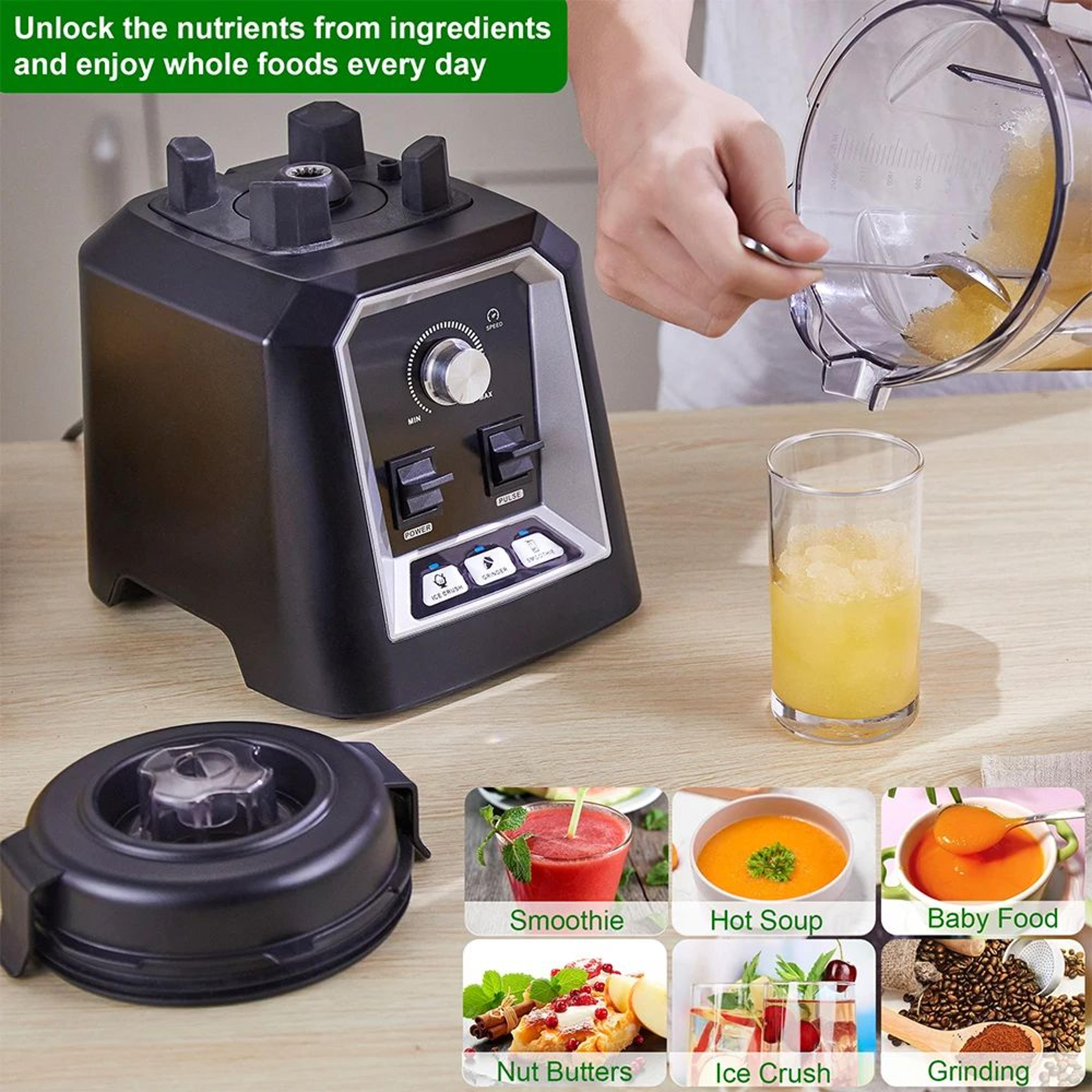 BioloMix 2200W Professional Blender With 2L BPAFree Jar And 3 Preset Programs 3