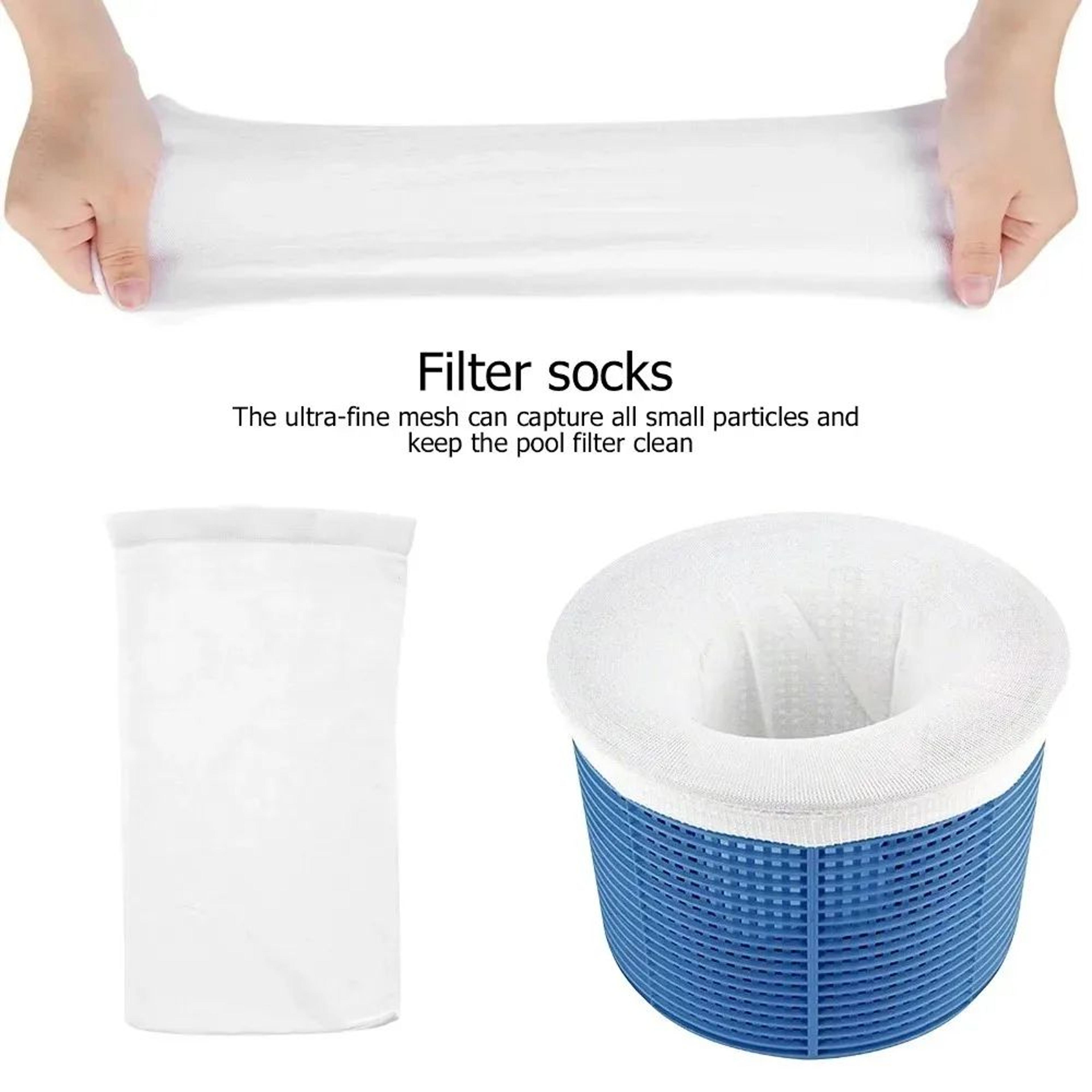 Reusable Pool Skimmer Socks Fine Mesh Filter Savers For Pool Baskets 3