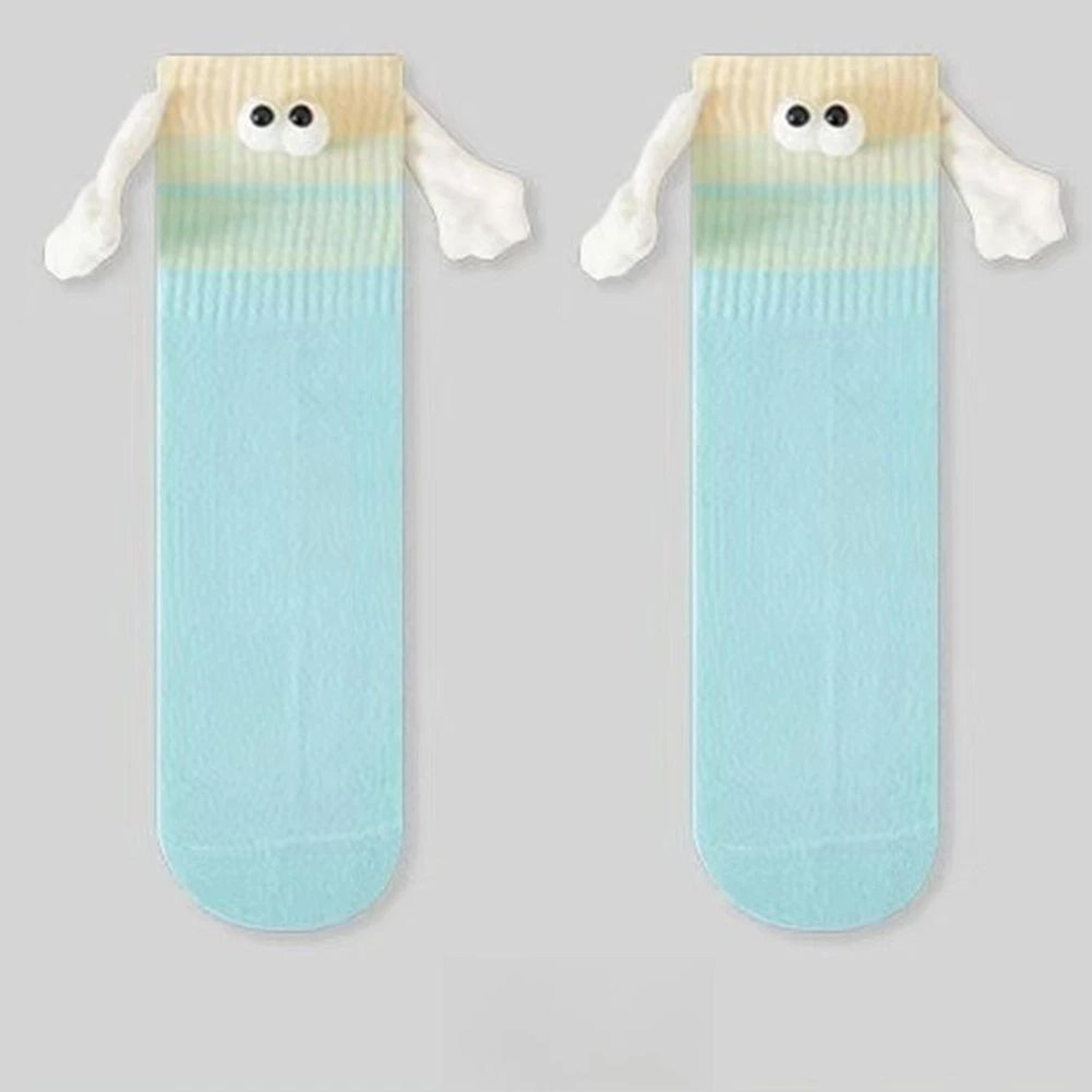 Magnetic Holding Hands Socks For Couples  Funny Cartoon Matching Novelty Socks 10