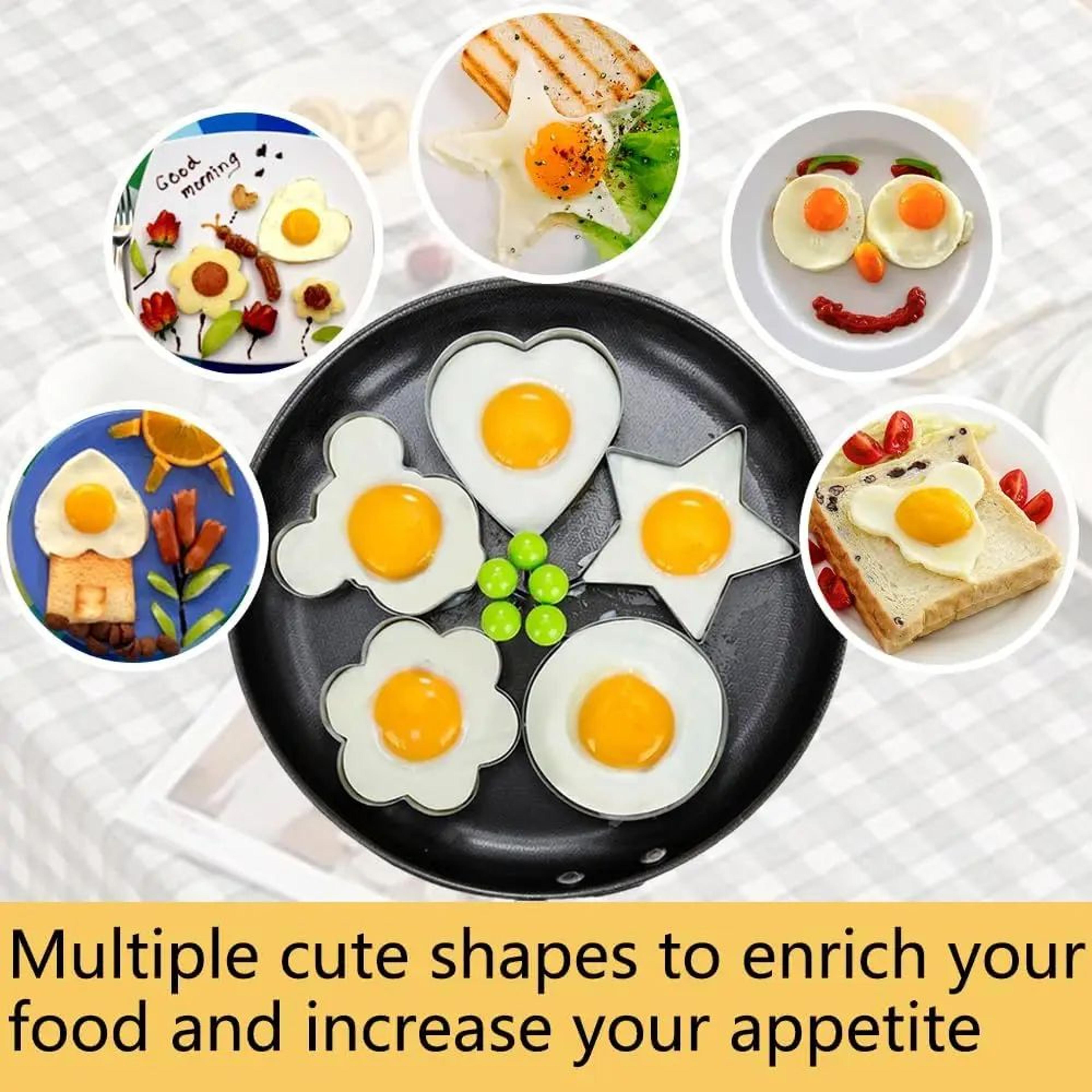 Stainless Steel Egg  Pancake Shaper Molds With Handles 5