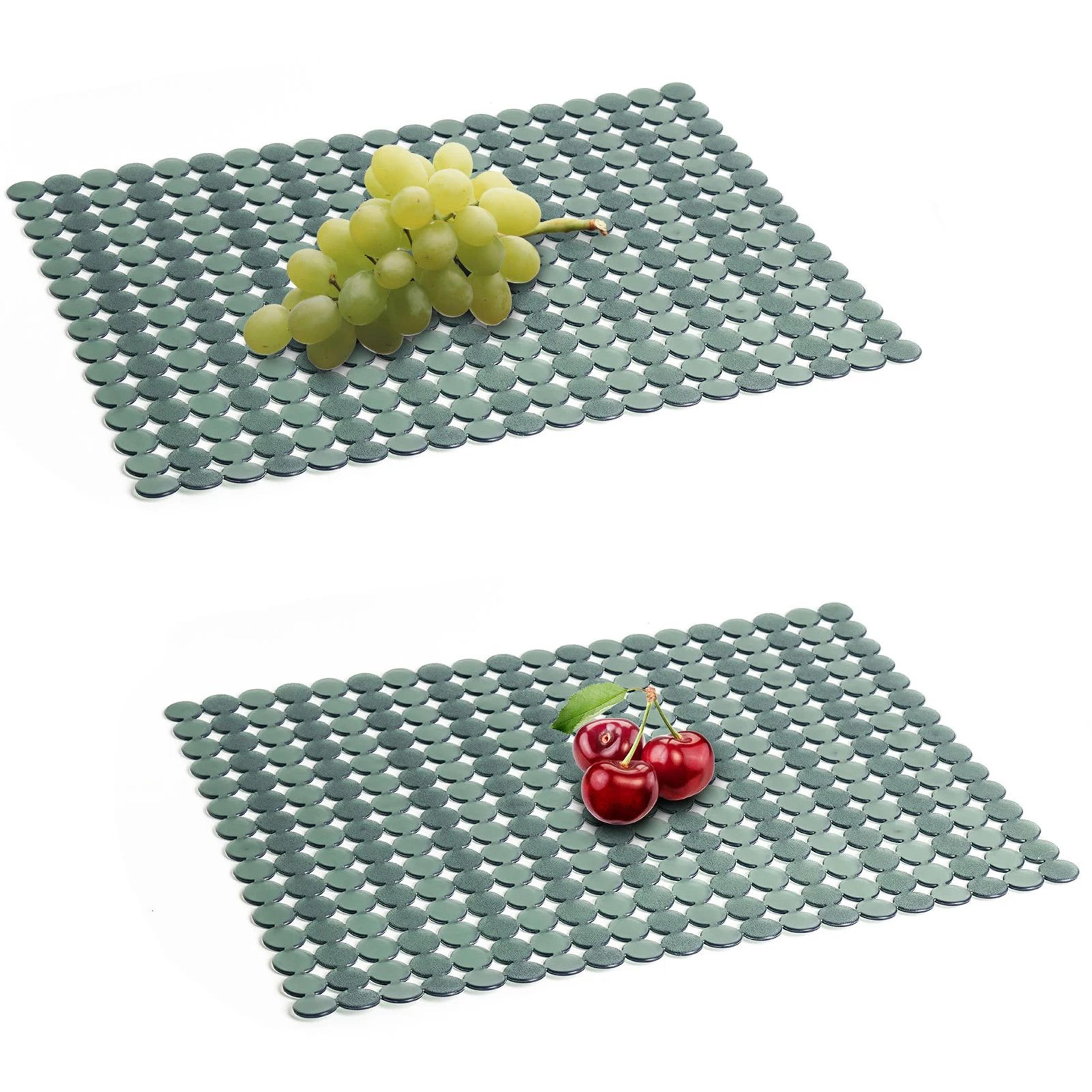 2PCS NonSlip PVC Kitchen Sink Protector Mat For Dishes And Glassware 8