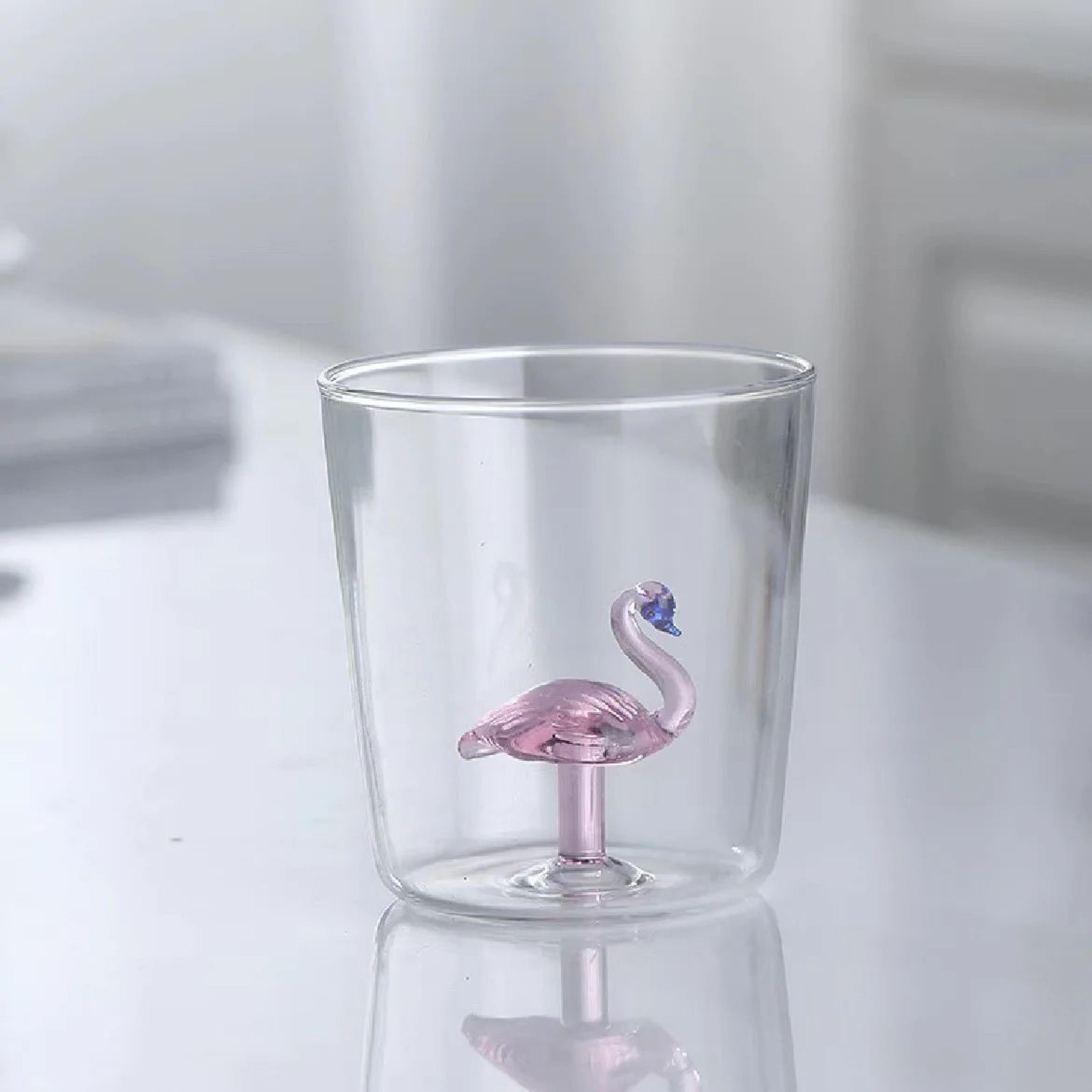 3D Handmade Bubble Glass Cup With Animal And Plant Design 7
