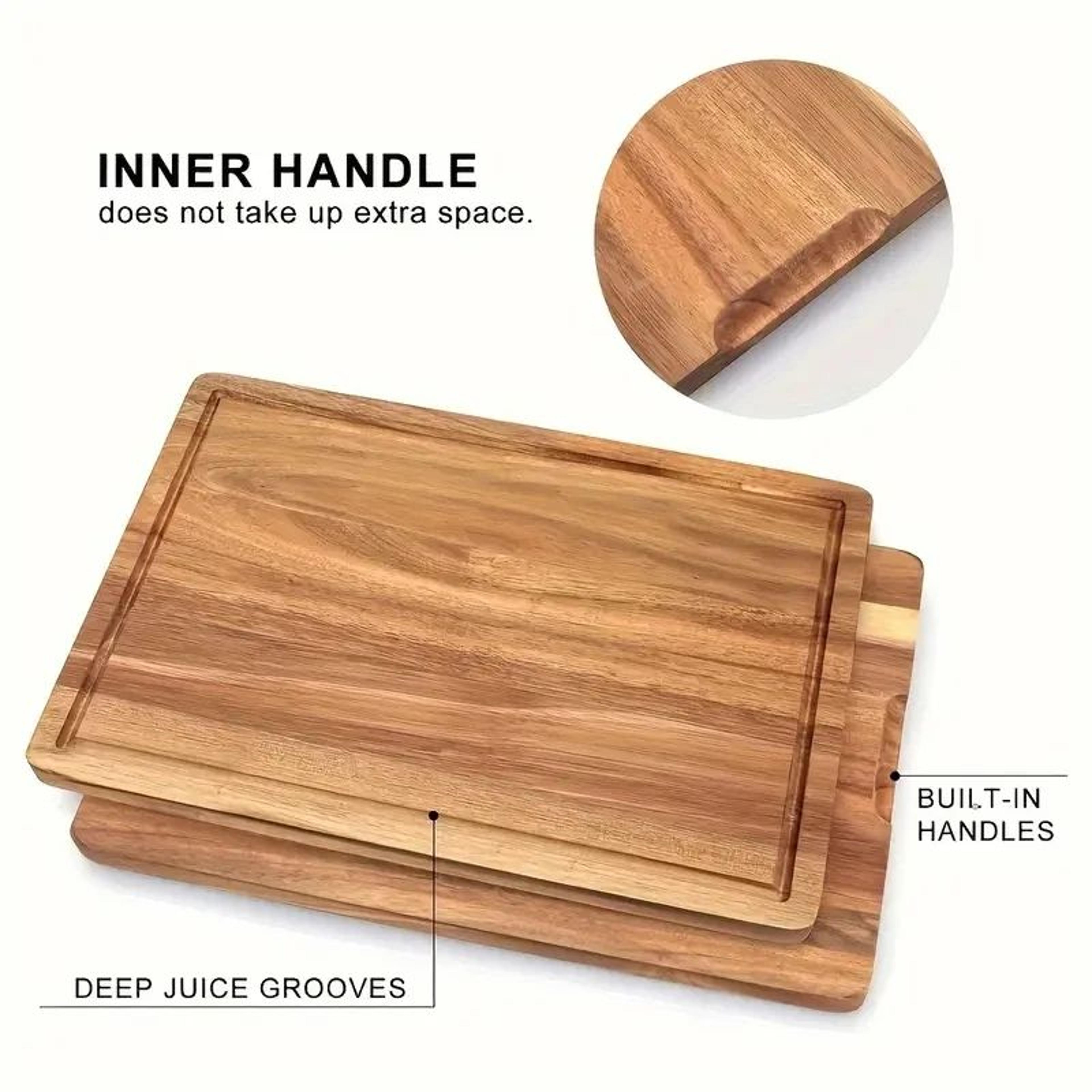 Beech  Walnut Wooden Cutting Board For Chopping Meat Cheese  Serving 4