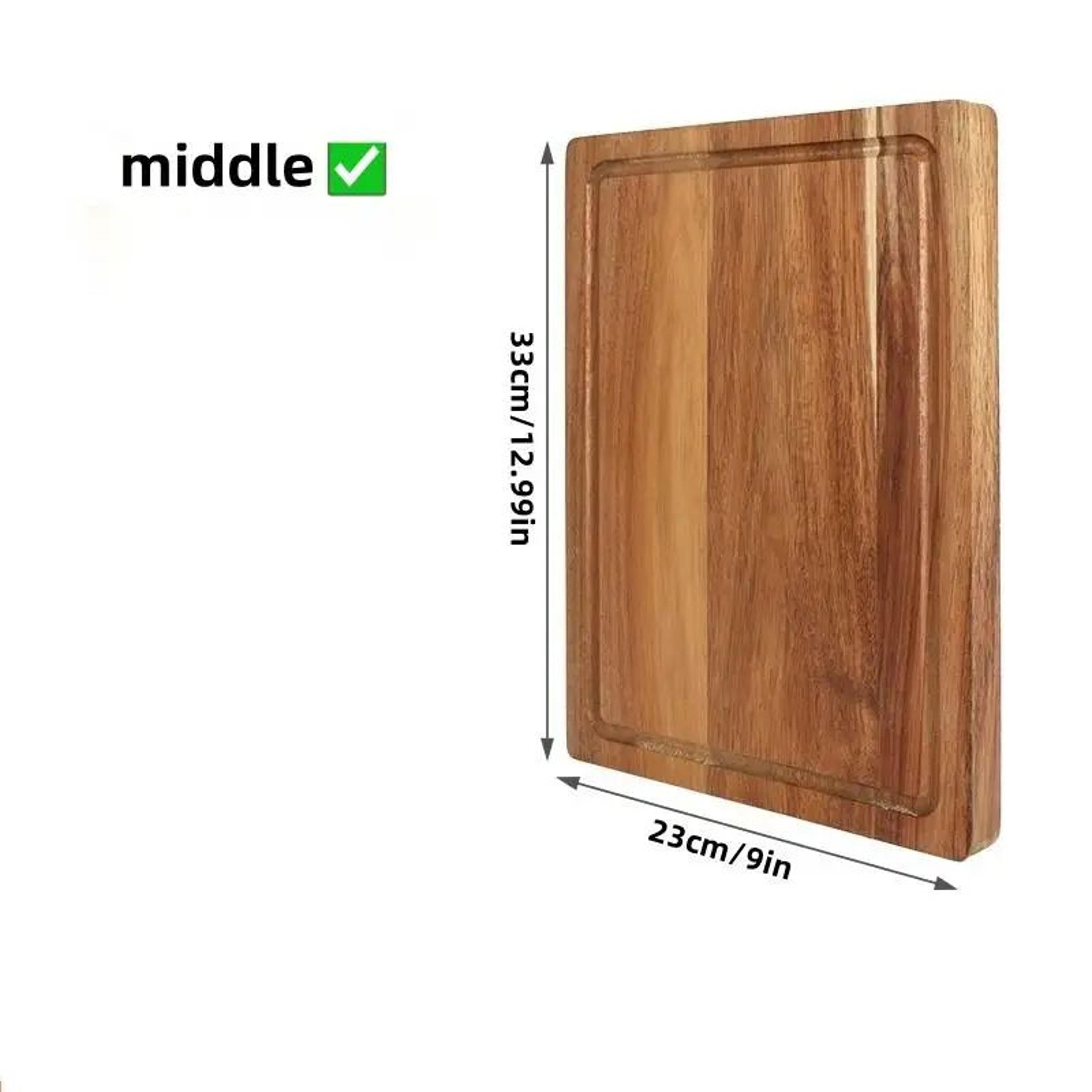Beech  Walnut Wooden Cutting Board For Chopping Meat Cheese  Serving 5