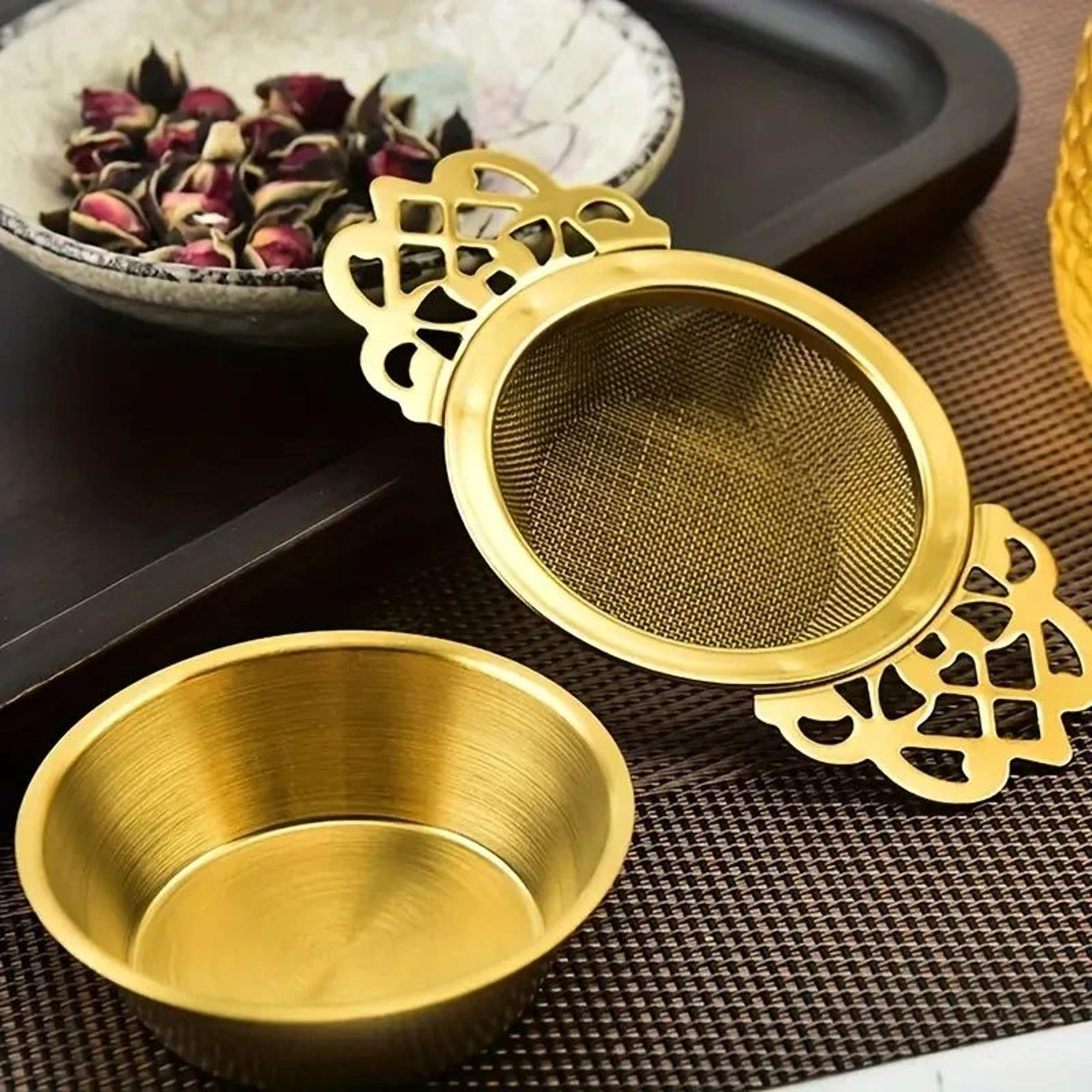 stainless steel fine mesh tea strainer with double ear handles