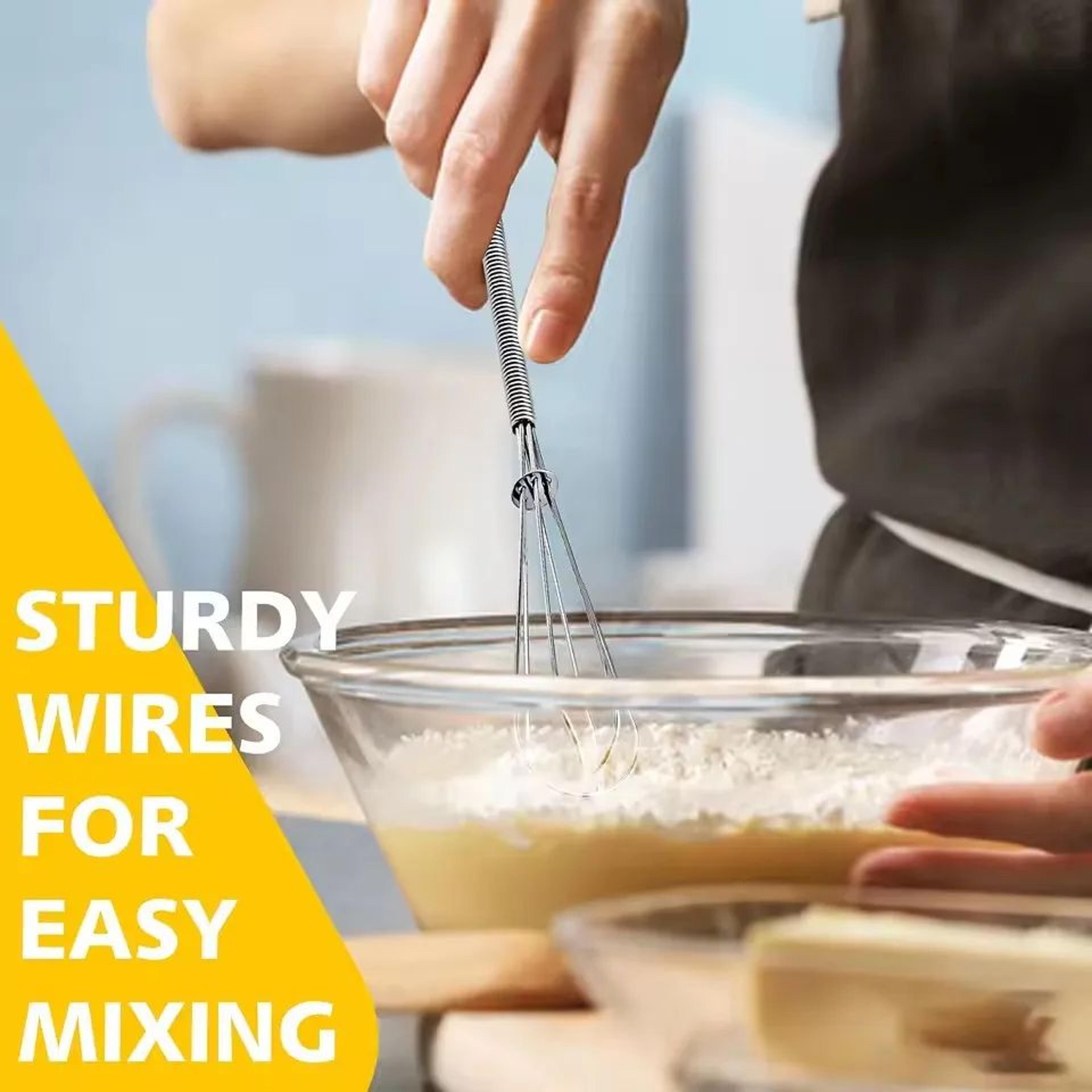 Stainless Steel Mini Manual Egg Whisk For Cooking And Baking 2