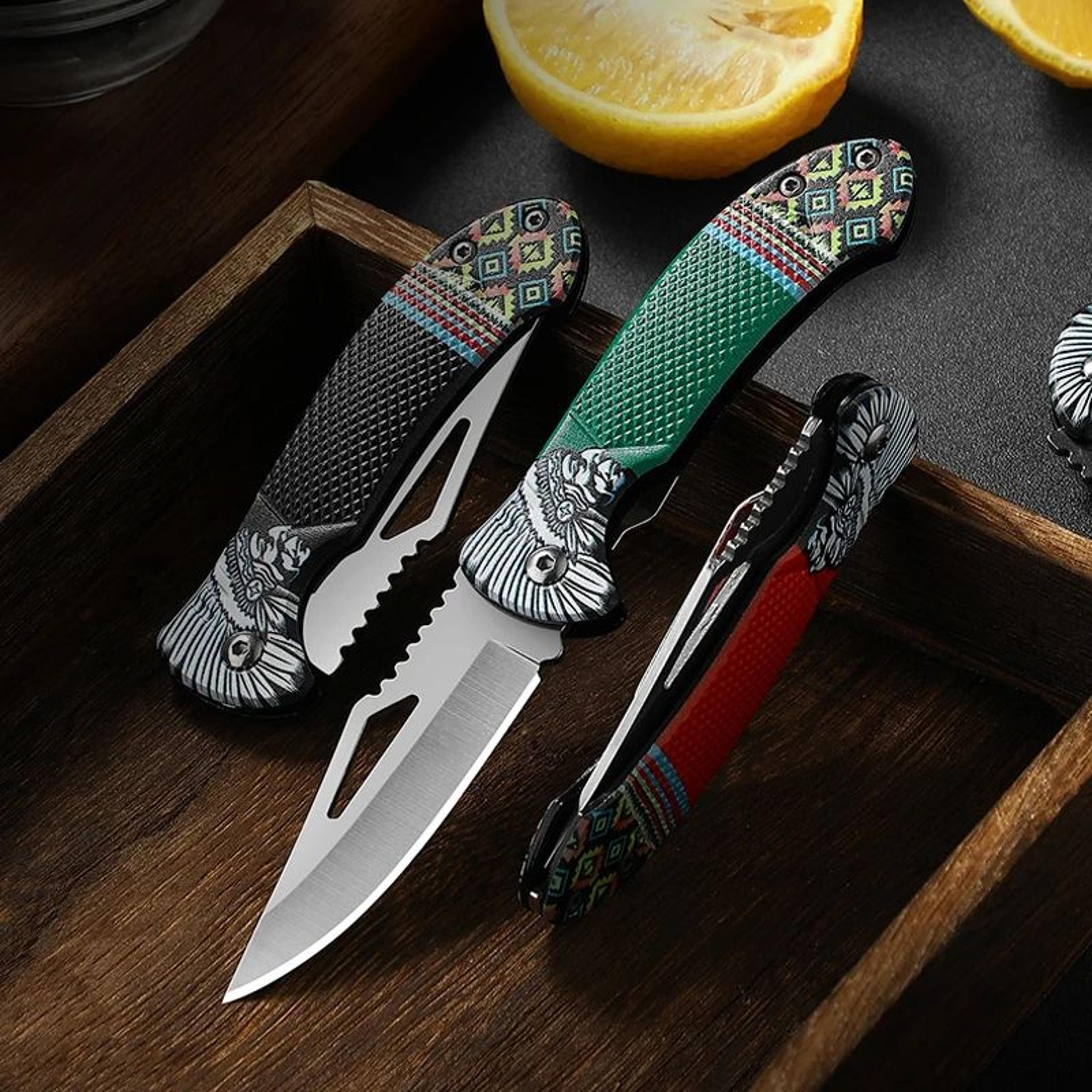 Portable Stainless Steel Folding Kitchen Knife For Fruit Vegetables And Meat 2