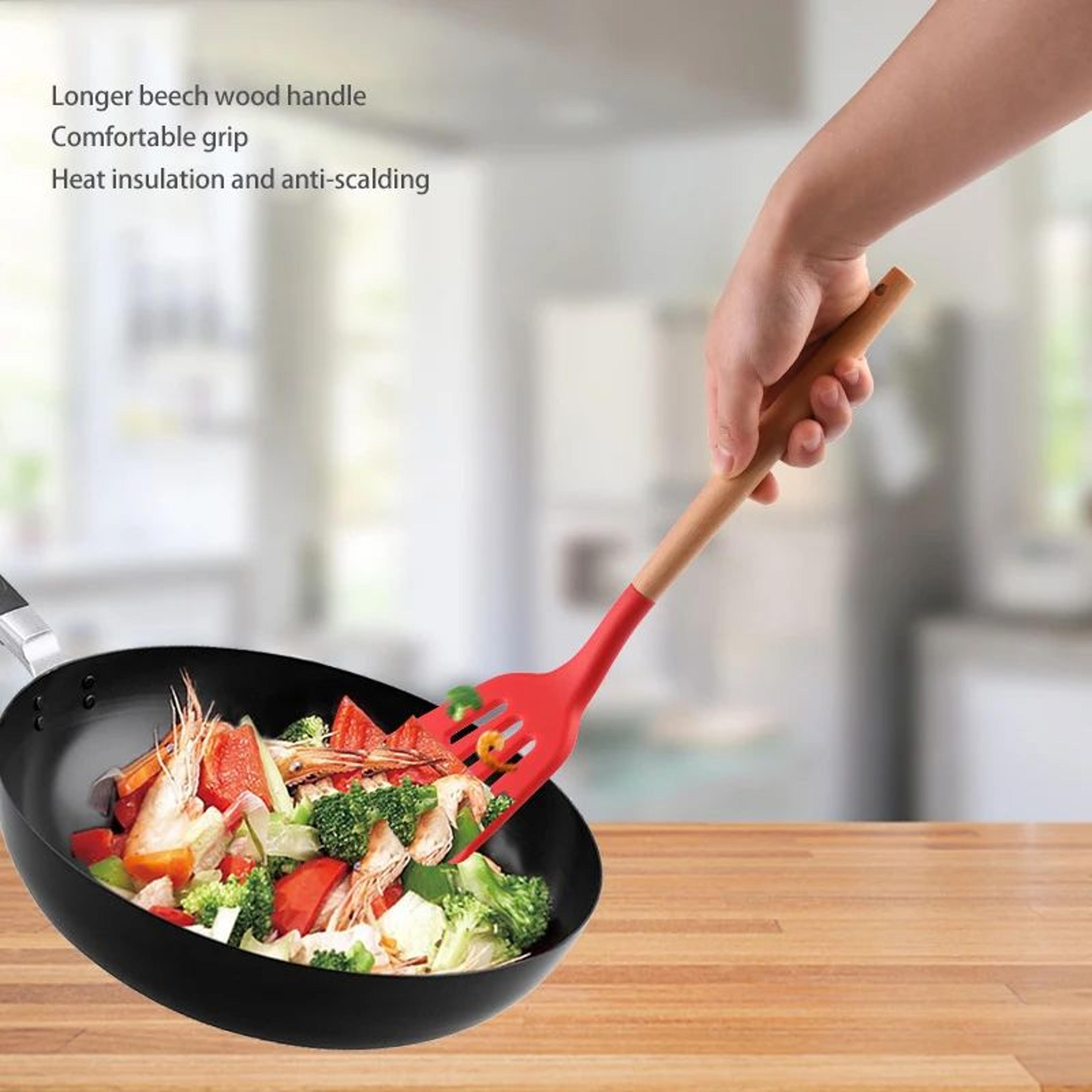Silicone Slotted Turner Spatula For Eggs Fish Pancakes And Everyday Cooking 1