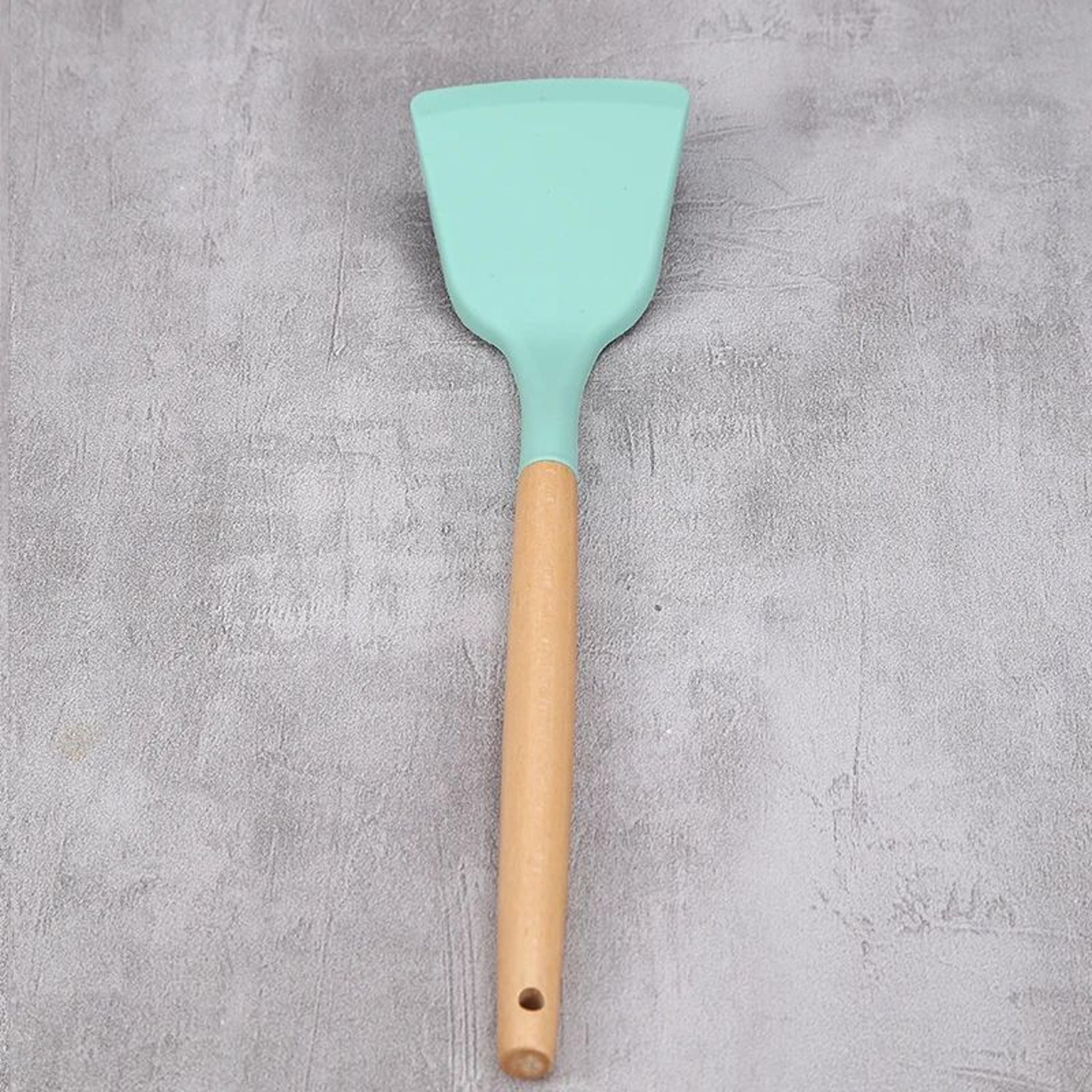Wide Silicone Spatula Turner For NonStick Cooking Pizza Eggs And Pancakes 11