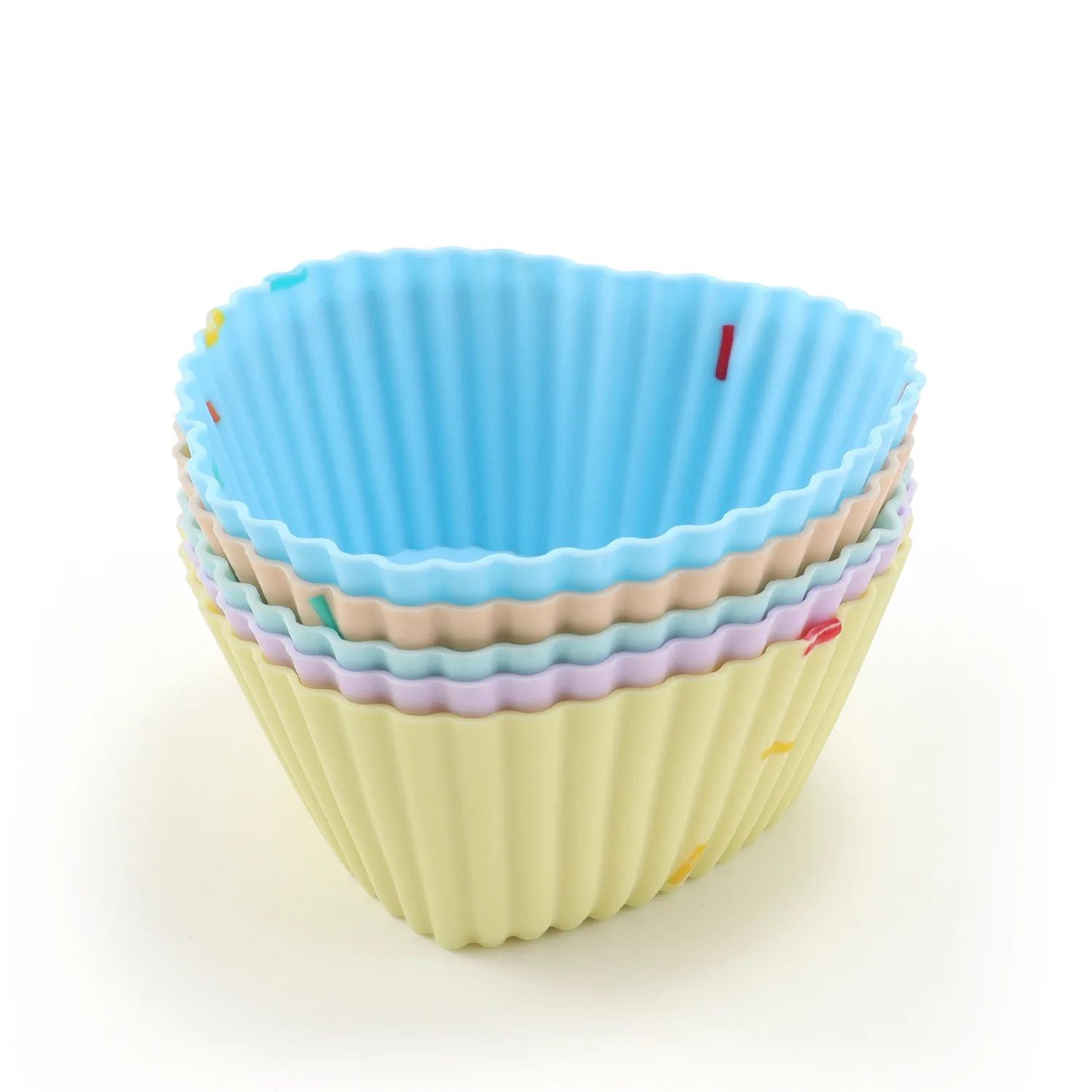 5PCS Reusable Silicone Cupcake Molds For Muffins Cakes And Desserts 10