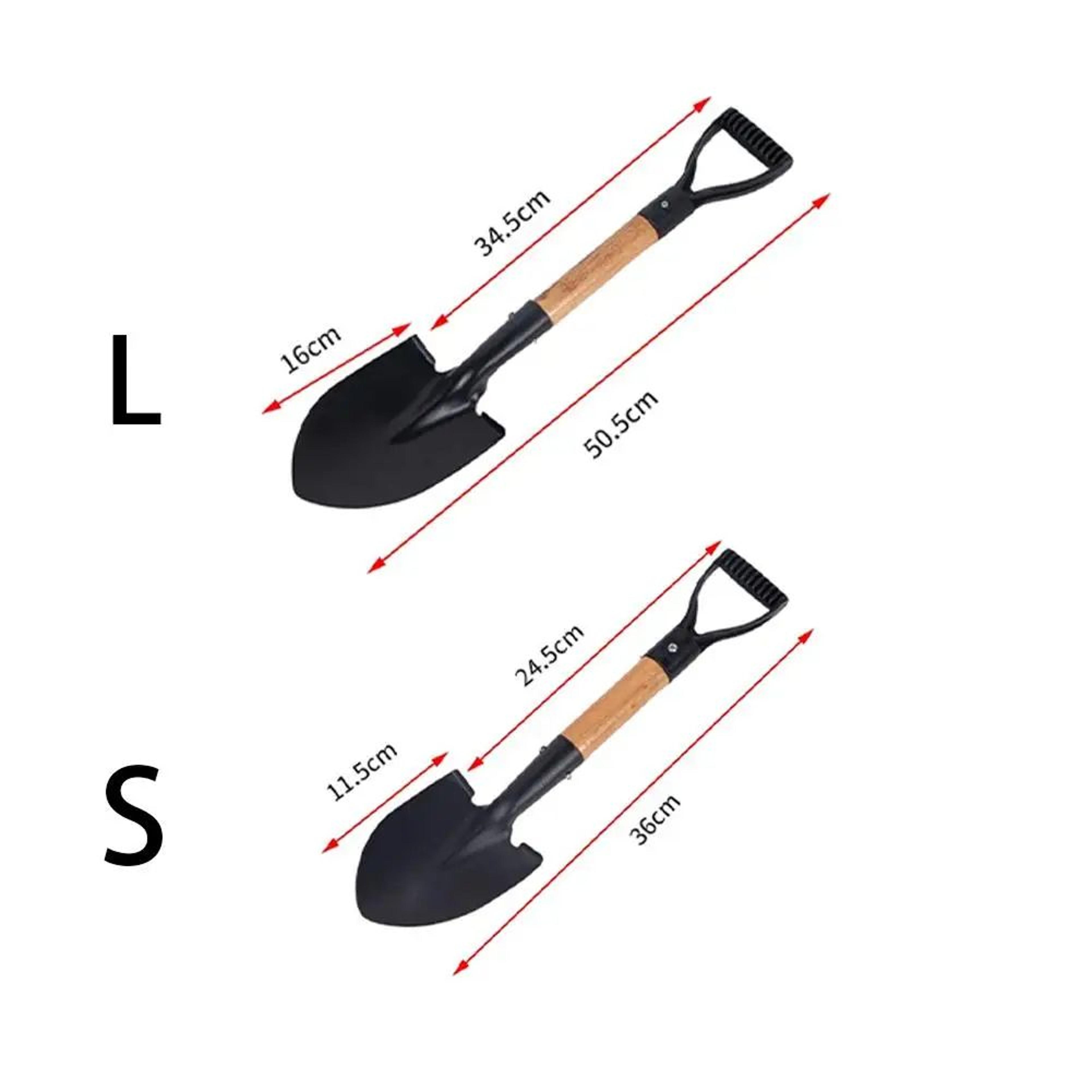Wooden Handle Pointed Garden Shovel With DGrip For Digging And Camping 1