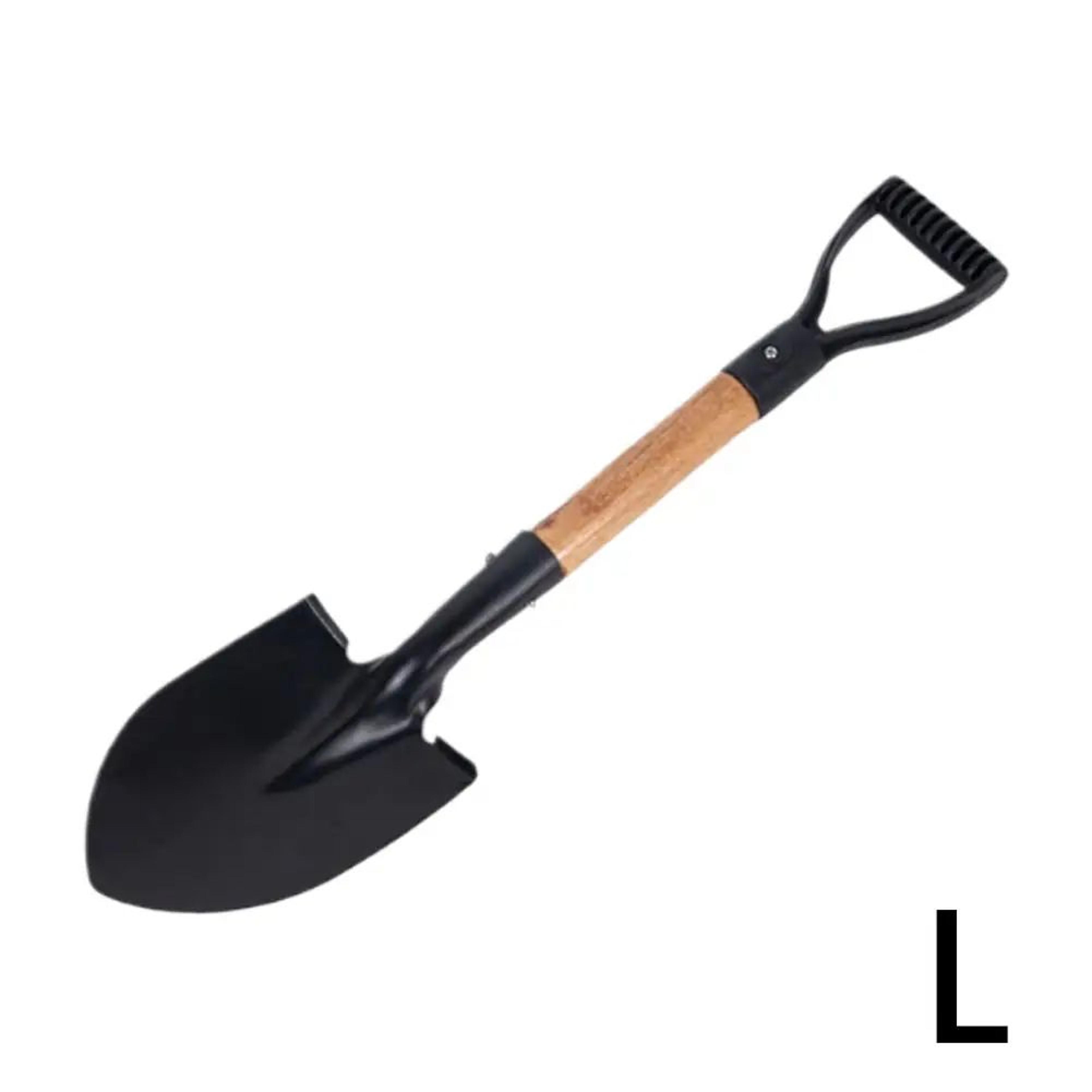 Wooden Handle Pointed Garden Shovel With DGrip For Digging And Camping 7