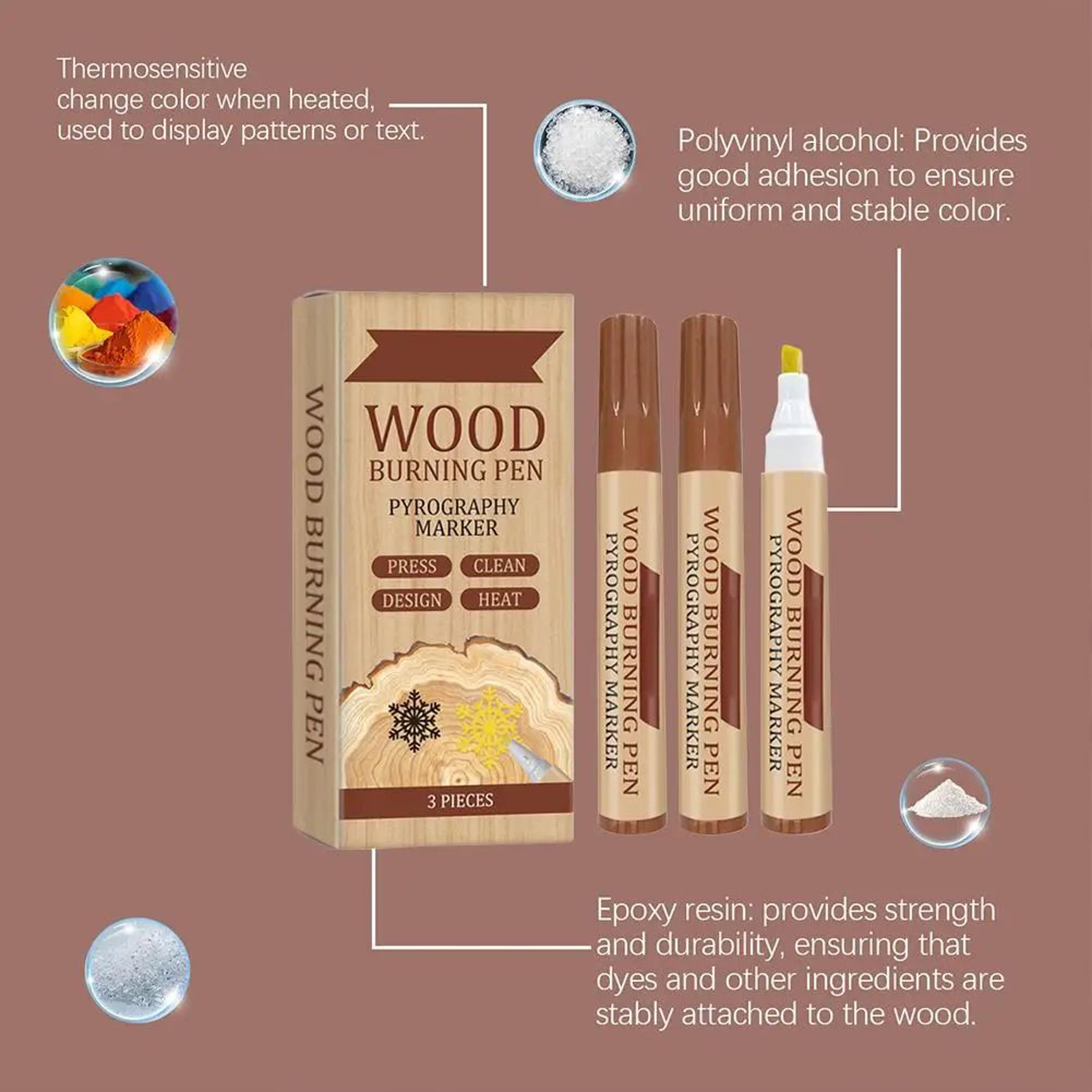 Wood Burning Marker Pen For DIY Pyrography Art And Wood Crafts 3