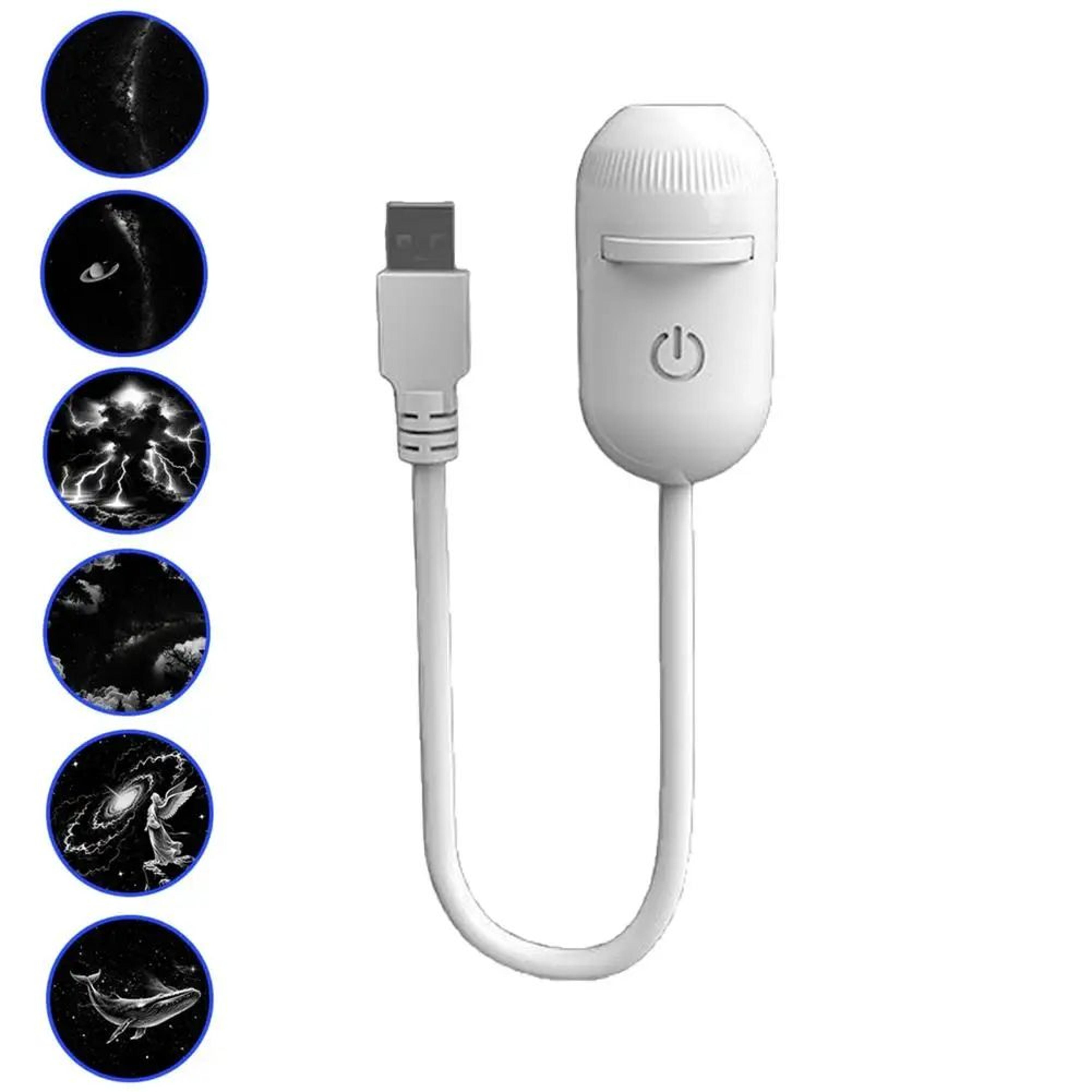 2in1 Mini Galaxy Star Projector Night Light USB Portable Ambient Lamp 7