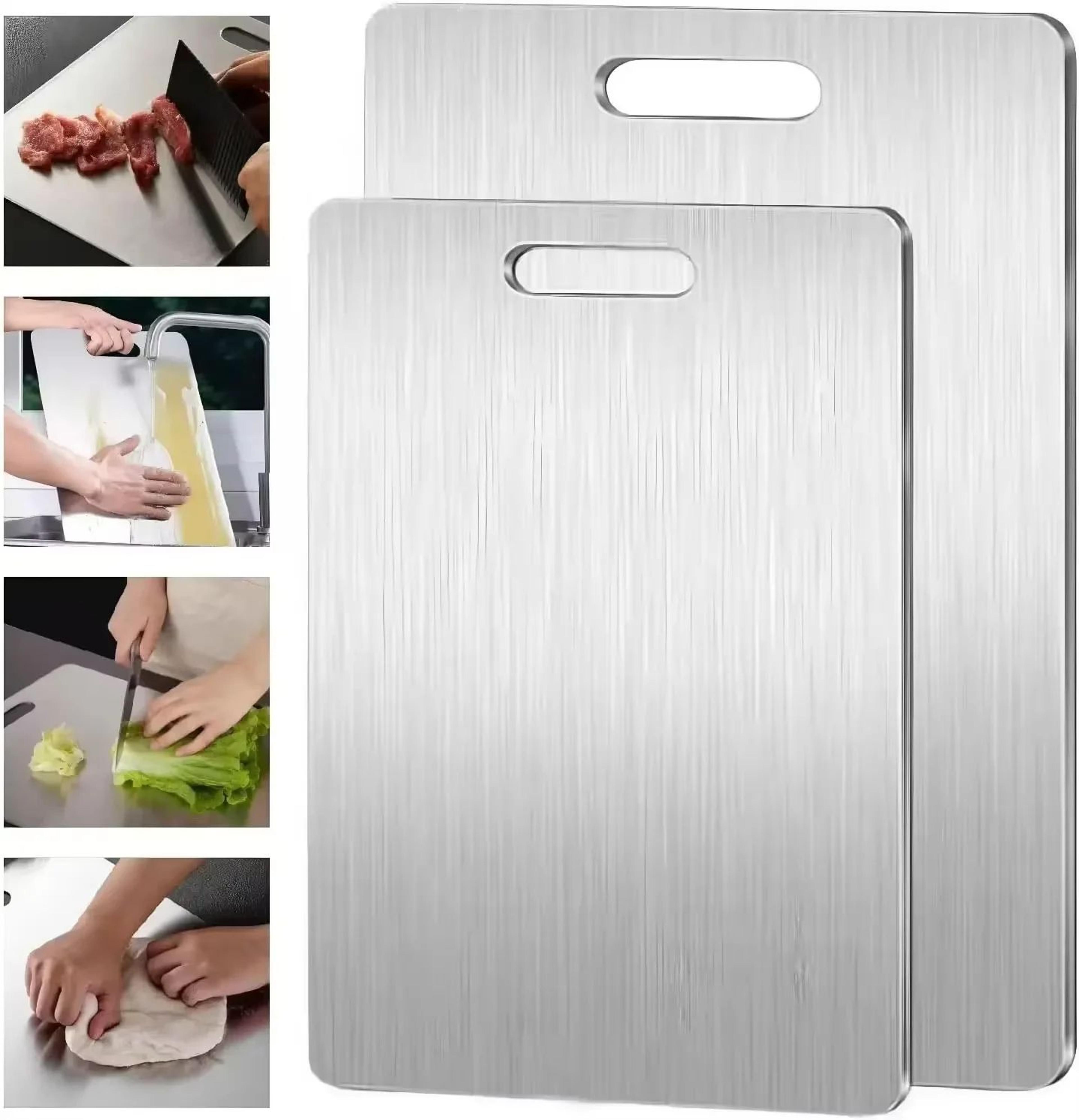 316 Stainless Steel DoubleSided Cutting Board For Meat Fruit And Vegetables 2