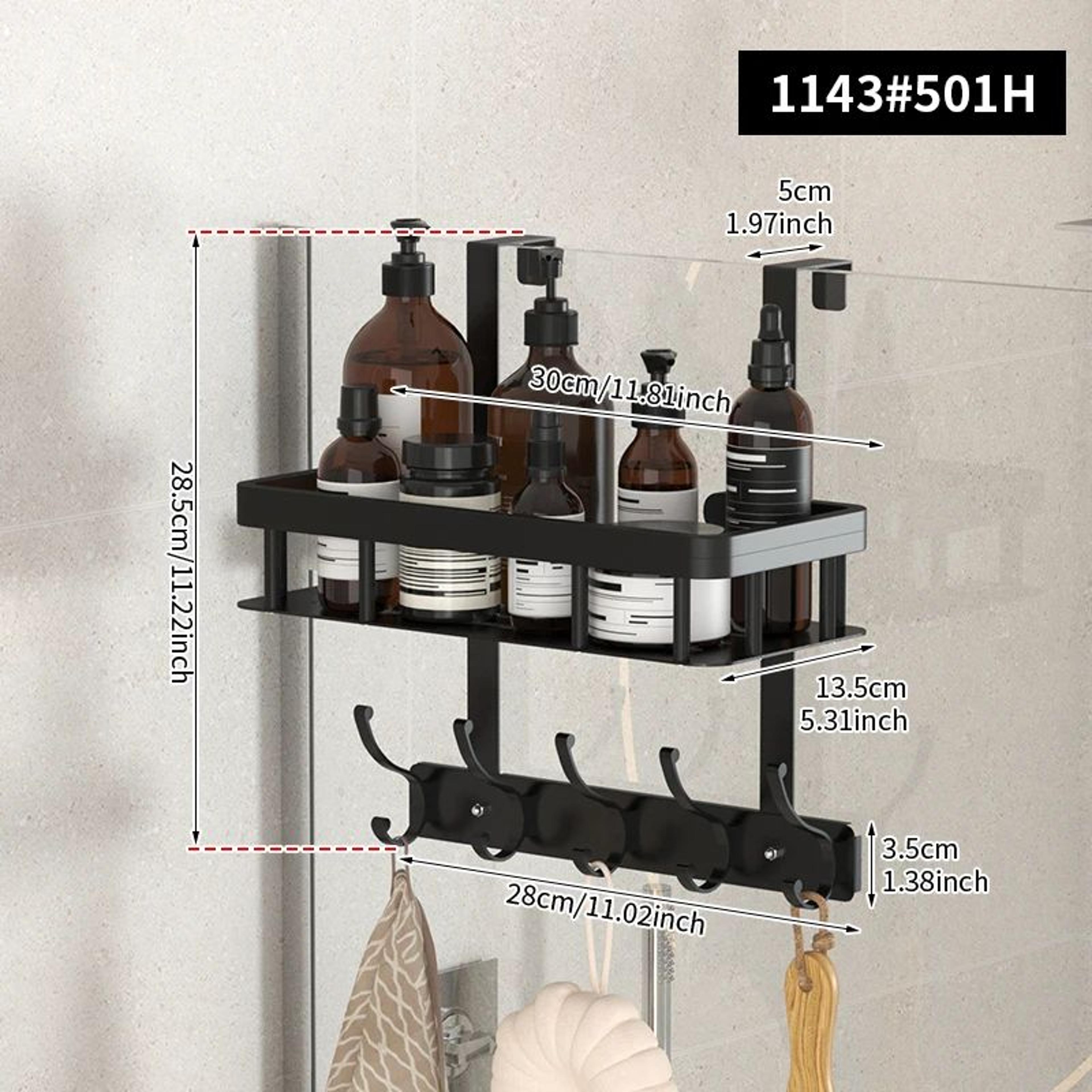 Wall Mounted Bathroom Storage Rack For Shower Gel And Toiletries 8
