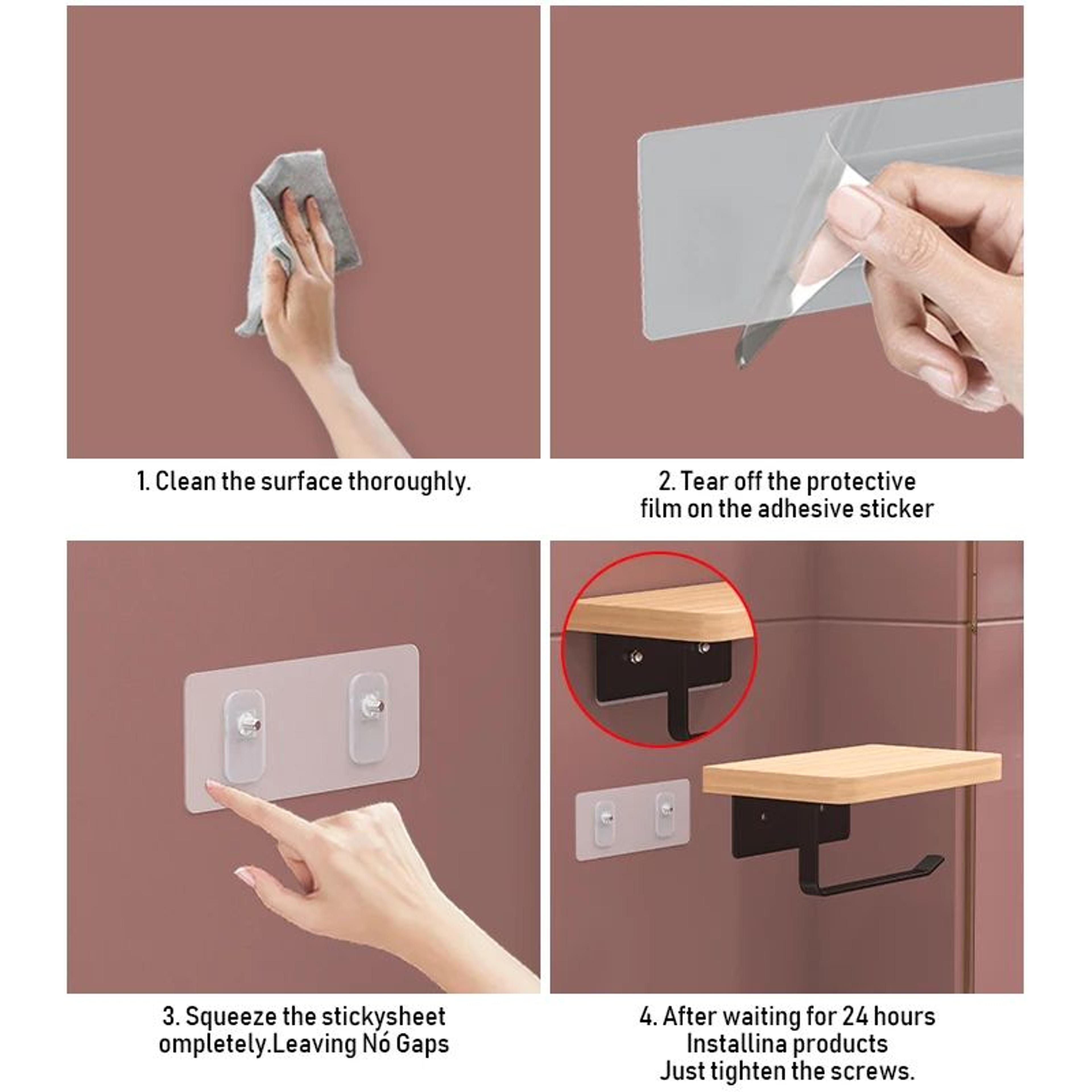 Wooden Wall Mounted Toilet Paper Holder  SpaceSaving Bathroom Roll Dispenser 1