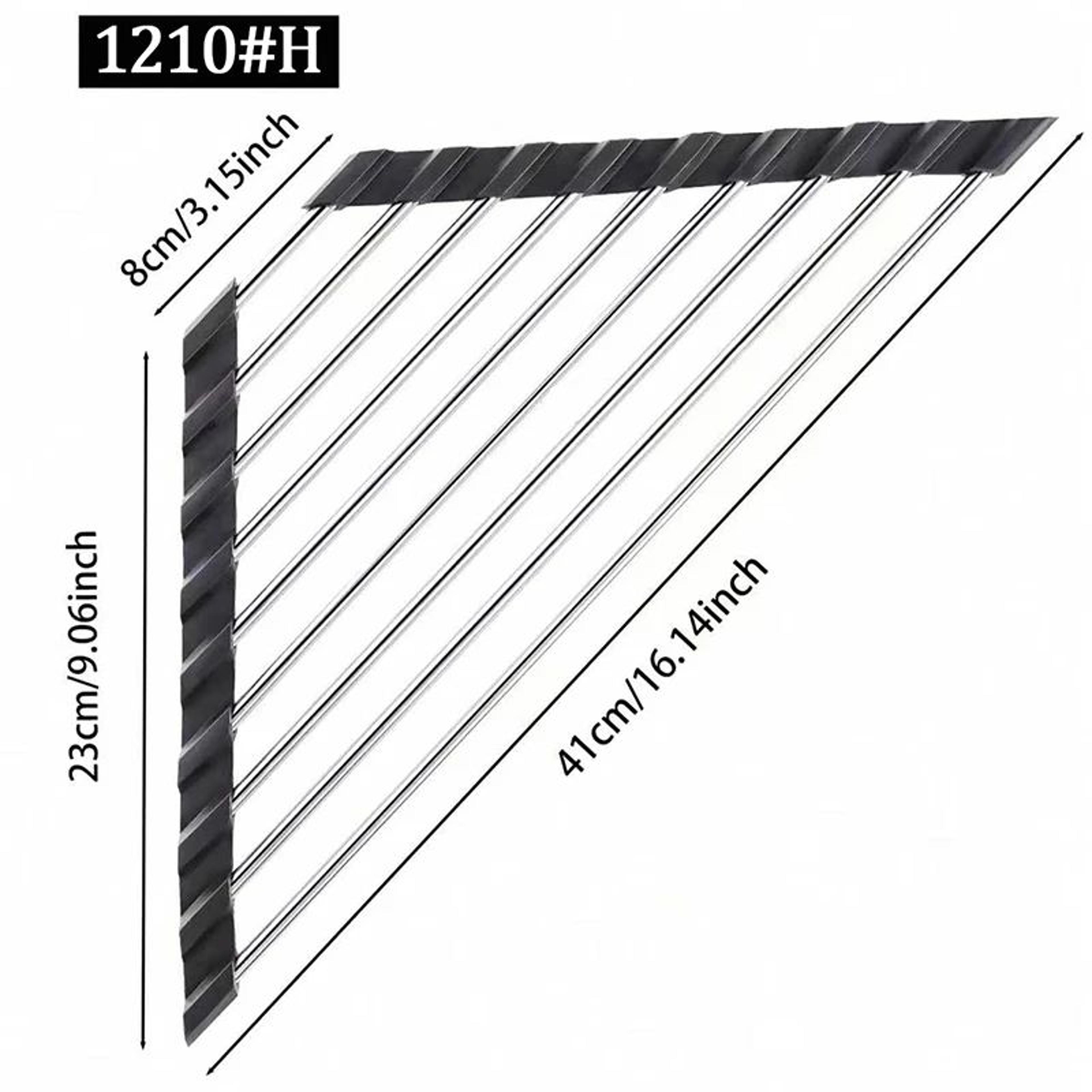 Triangle Roll Up Dish Drying Rack Stainless Steel Corner Sink Organizer 6