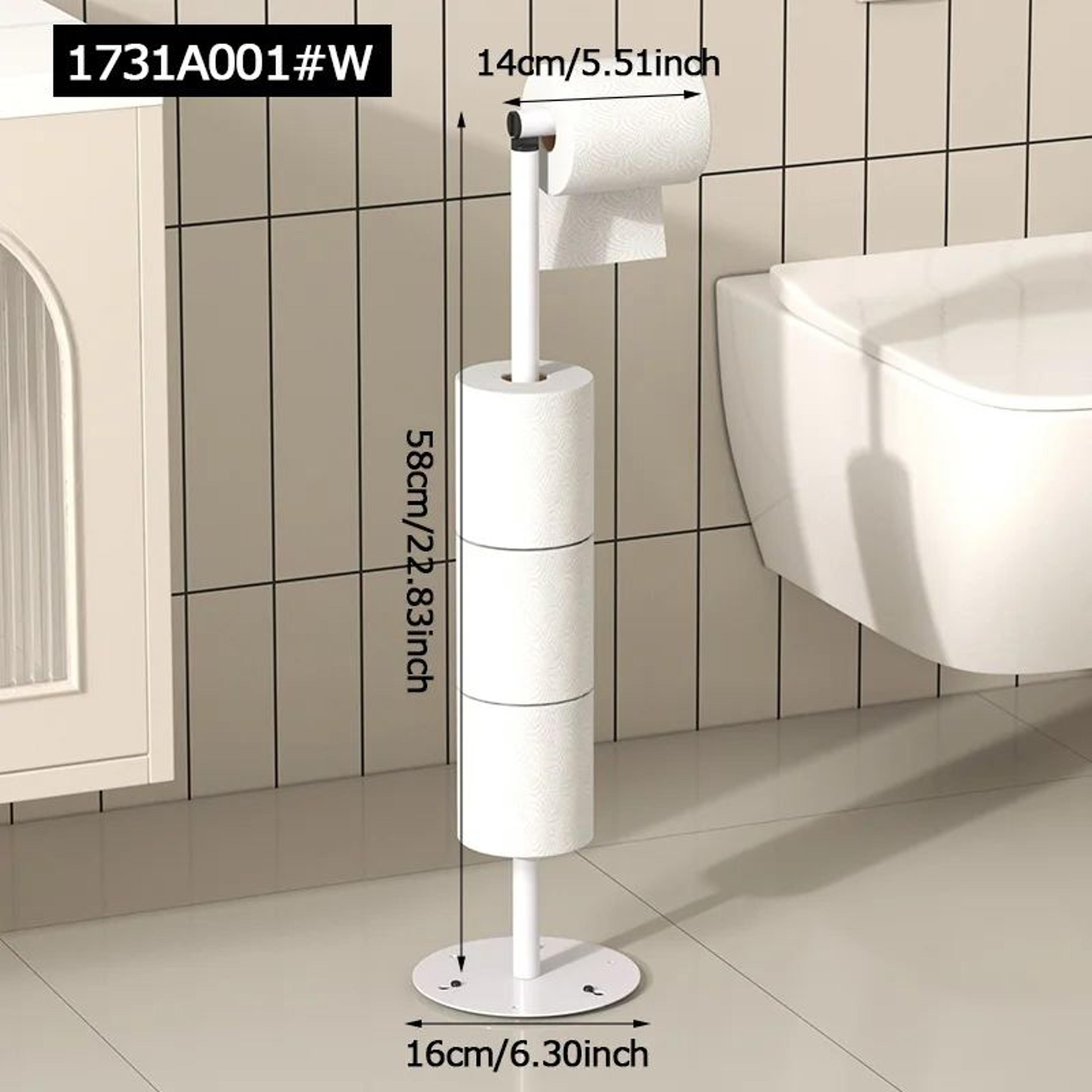 Freestanding Toilet Paper Holder With Storage Rack And Toilet Brush 7