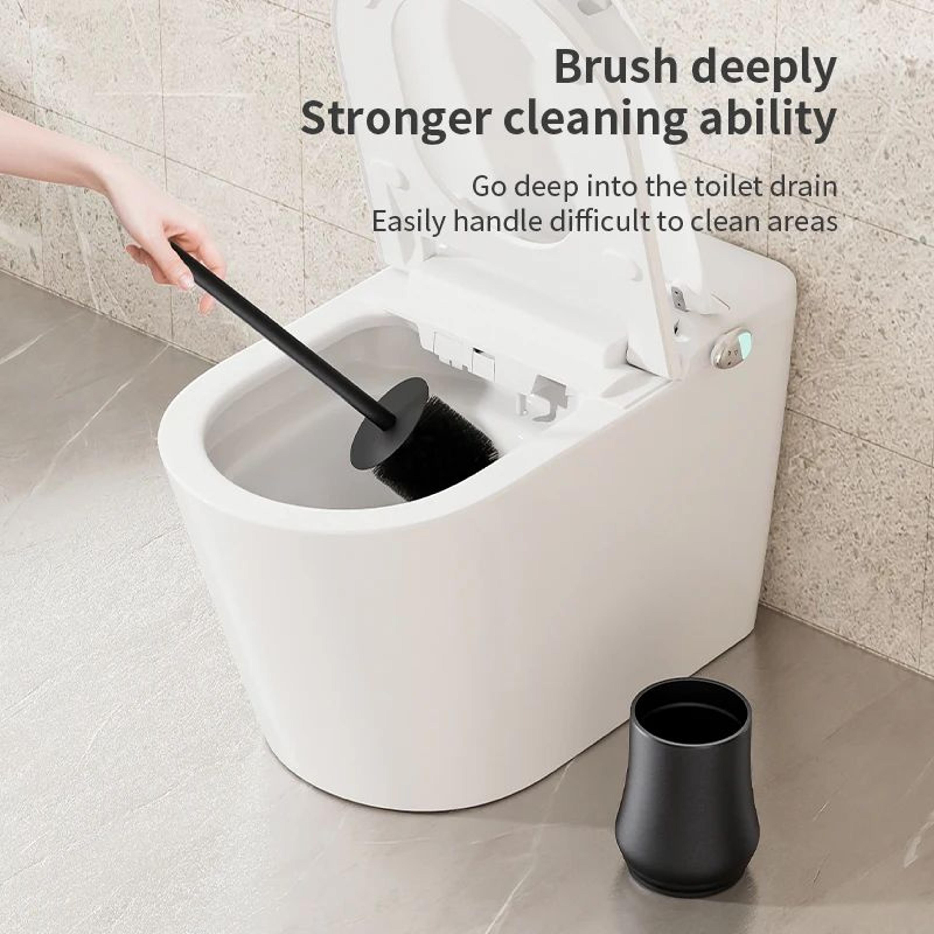 Modern Toilet Brush And Holder With Stand For Bathroom Cleaning 2
