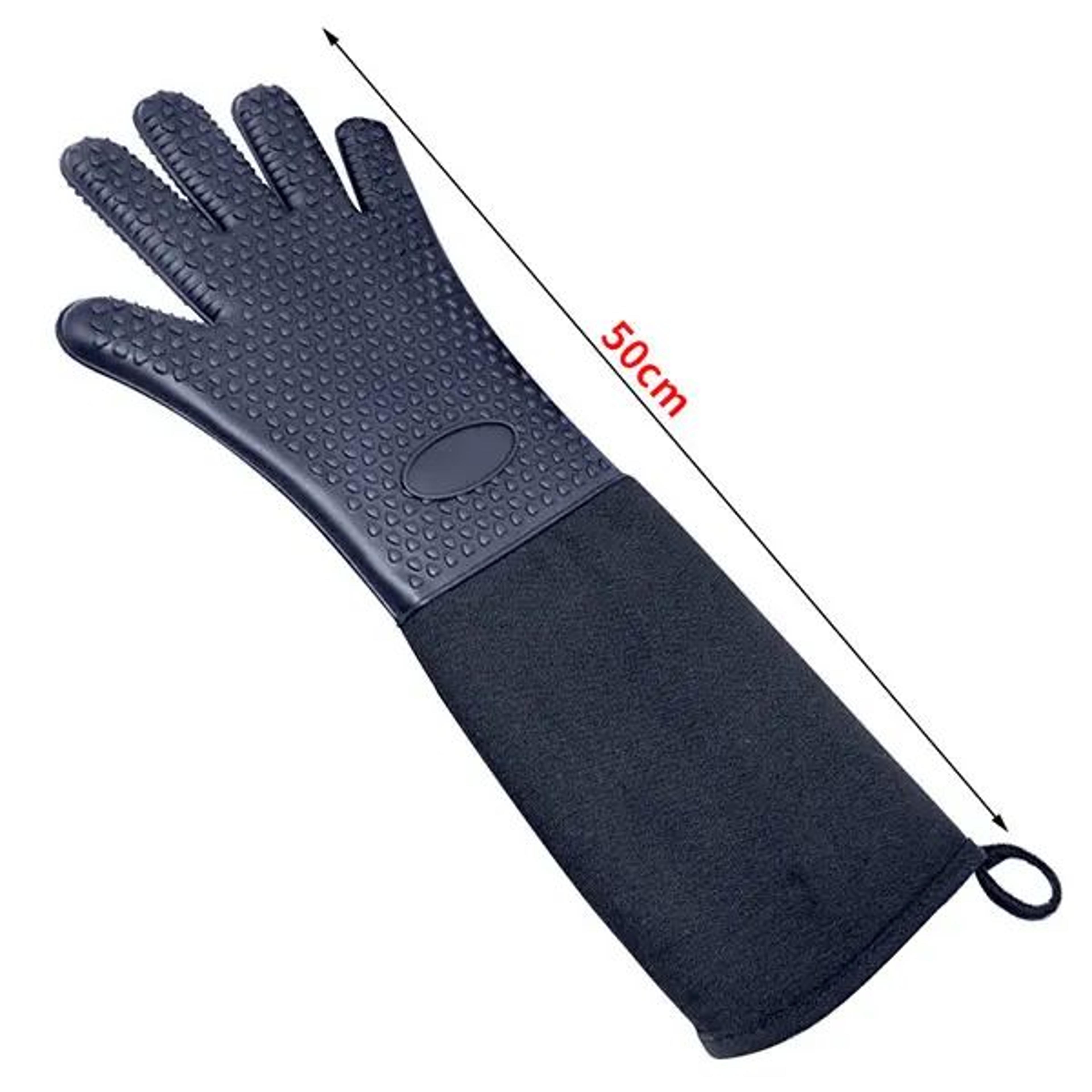 Extra Long Silicone Oven Mitts With Quilted Liner For Baking And Grilling 6