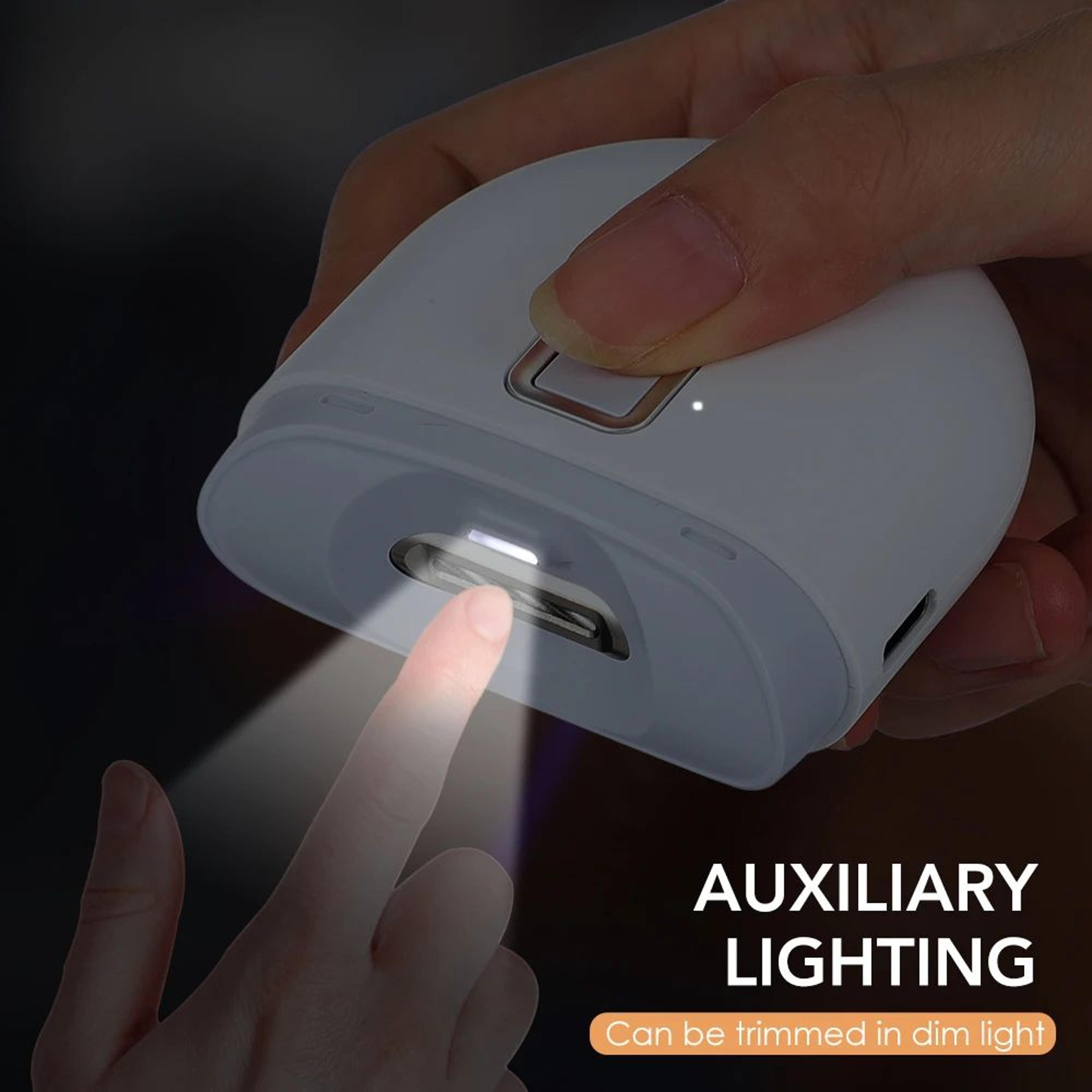 Automatic Electric Nail Clipper With LED Light And USBC Rechargeable Nail Trimmer 4