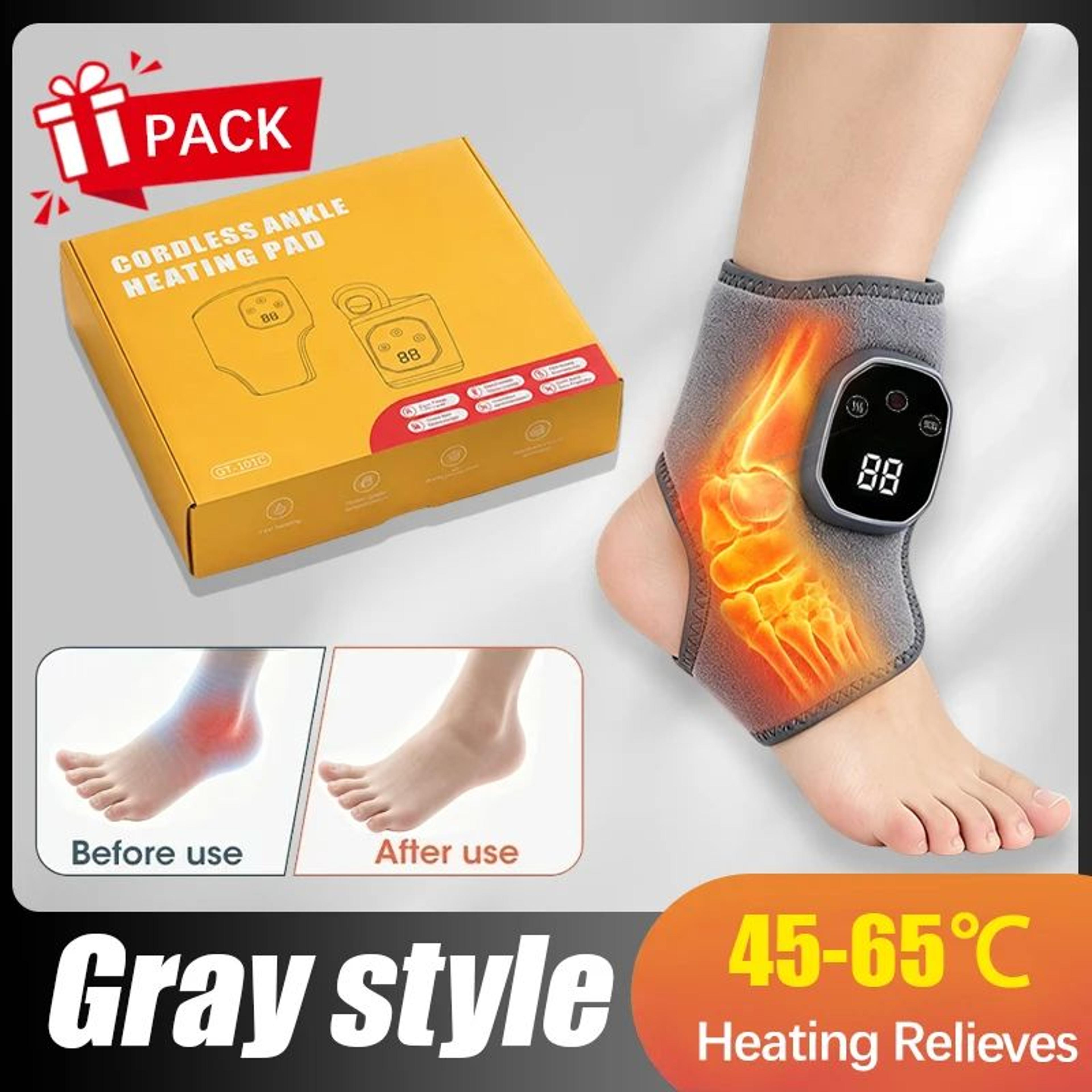 Portable Heated Ankle Massager Cordless Vibration Foot And Wrist Wrap 8