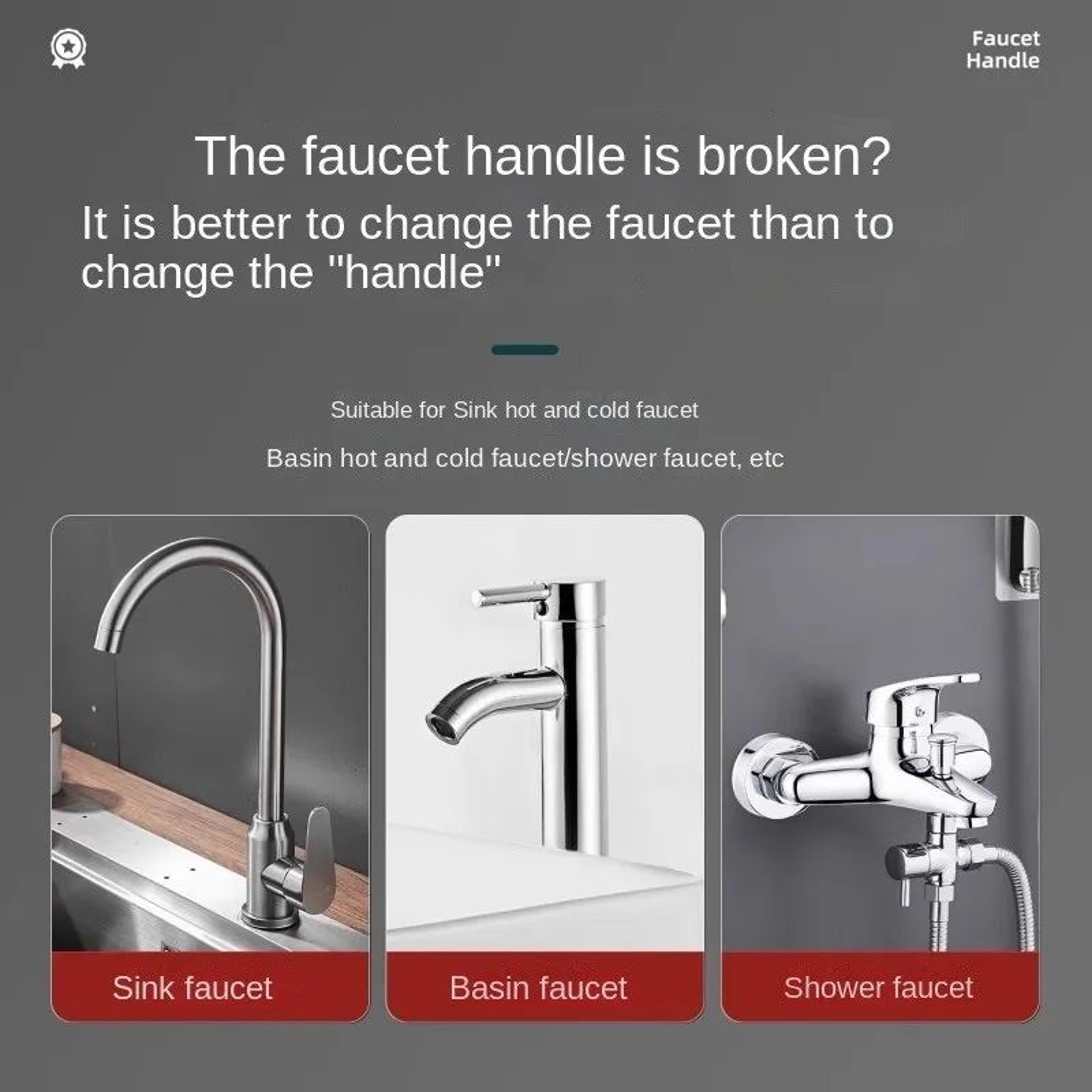 Hot Cold Faucet Handle Dial Replacement Cover For Basin And Shower Tap 3