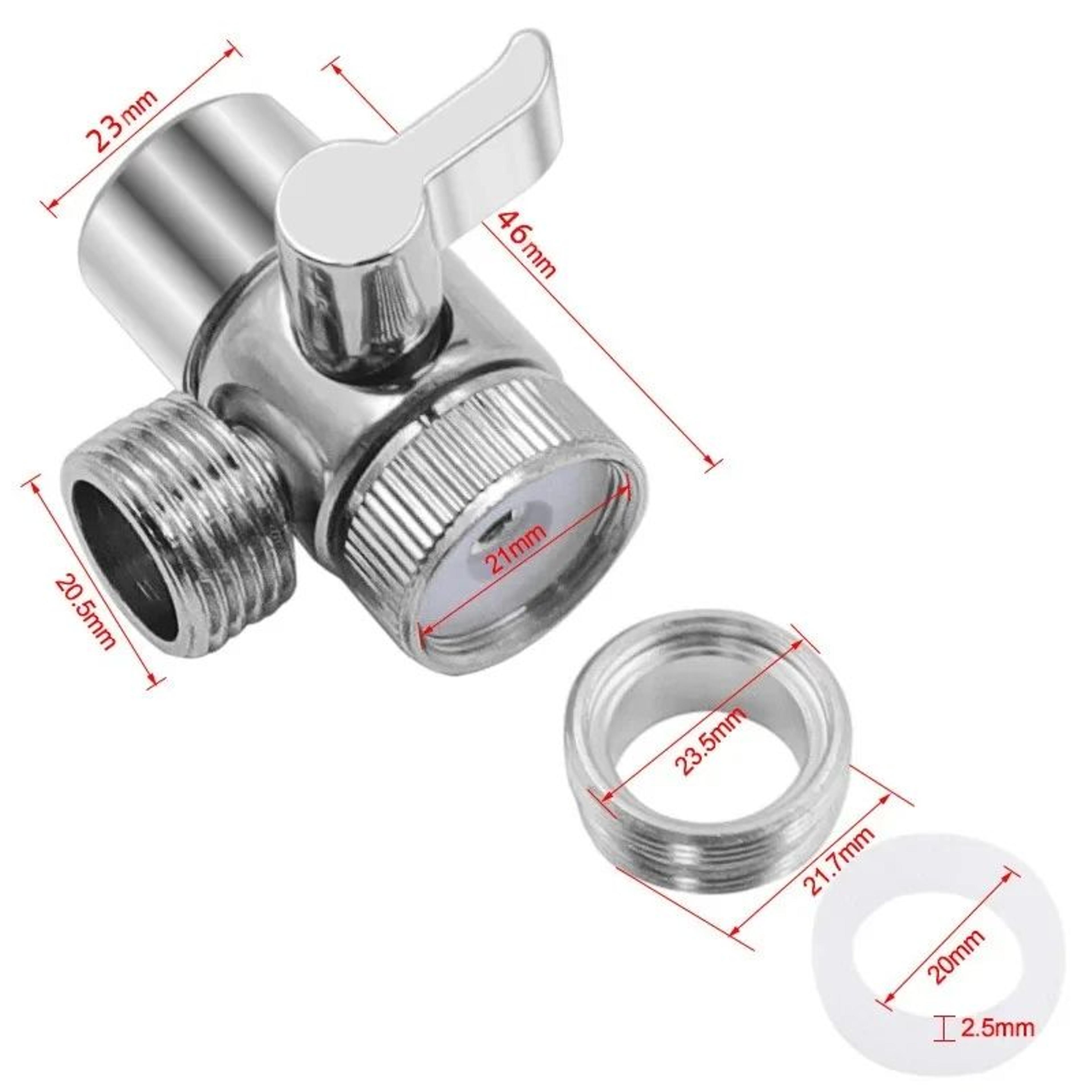 Kitchen Sink Faucet Diverter Valve With G12 Bidet And Shower Hose Adapter 2