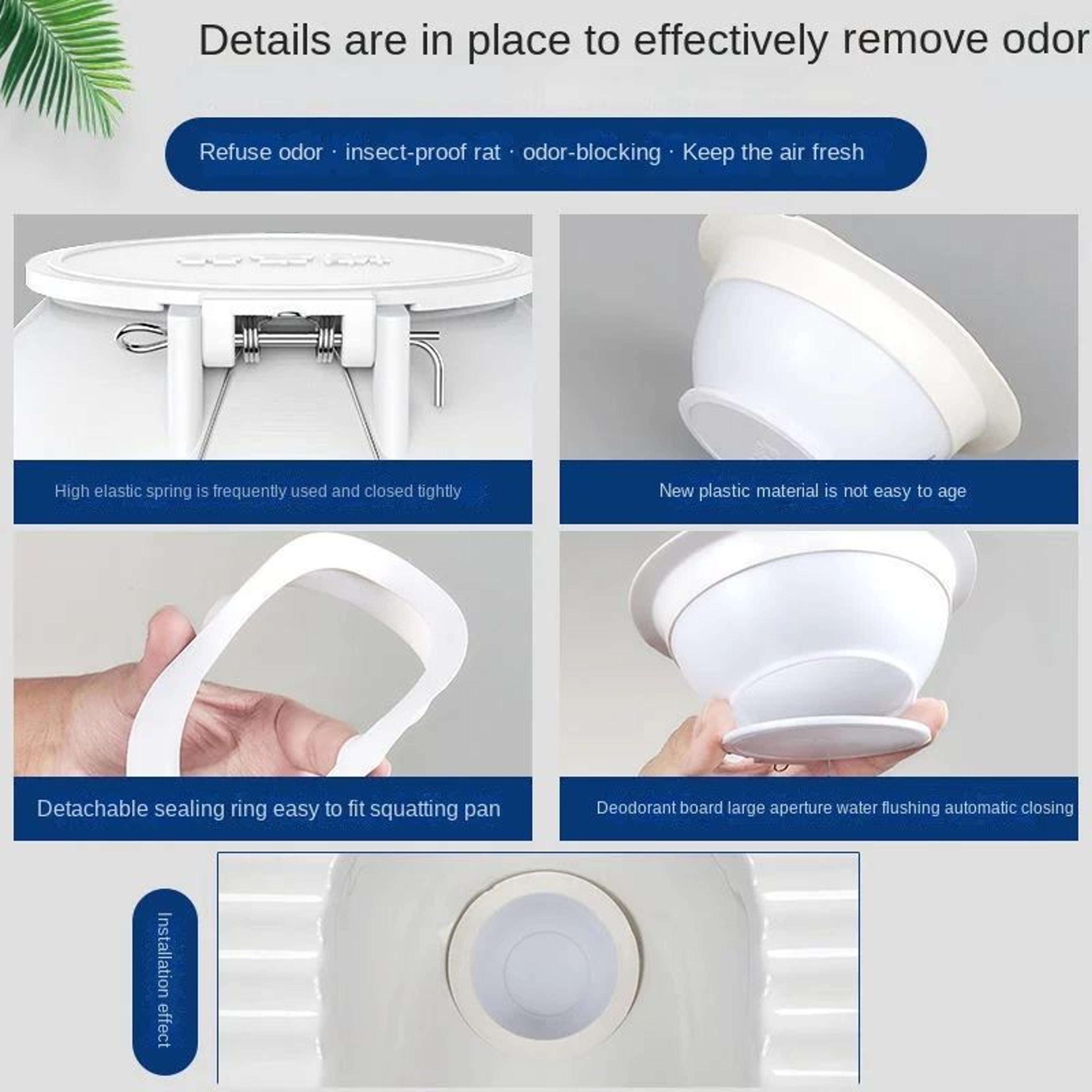 AntiOdor Squat Toilet Plug With Sewage Overflow And Blocking Protection 4