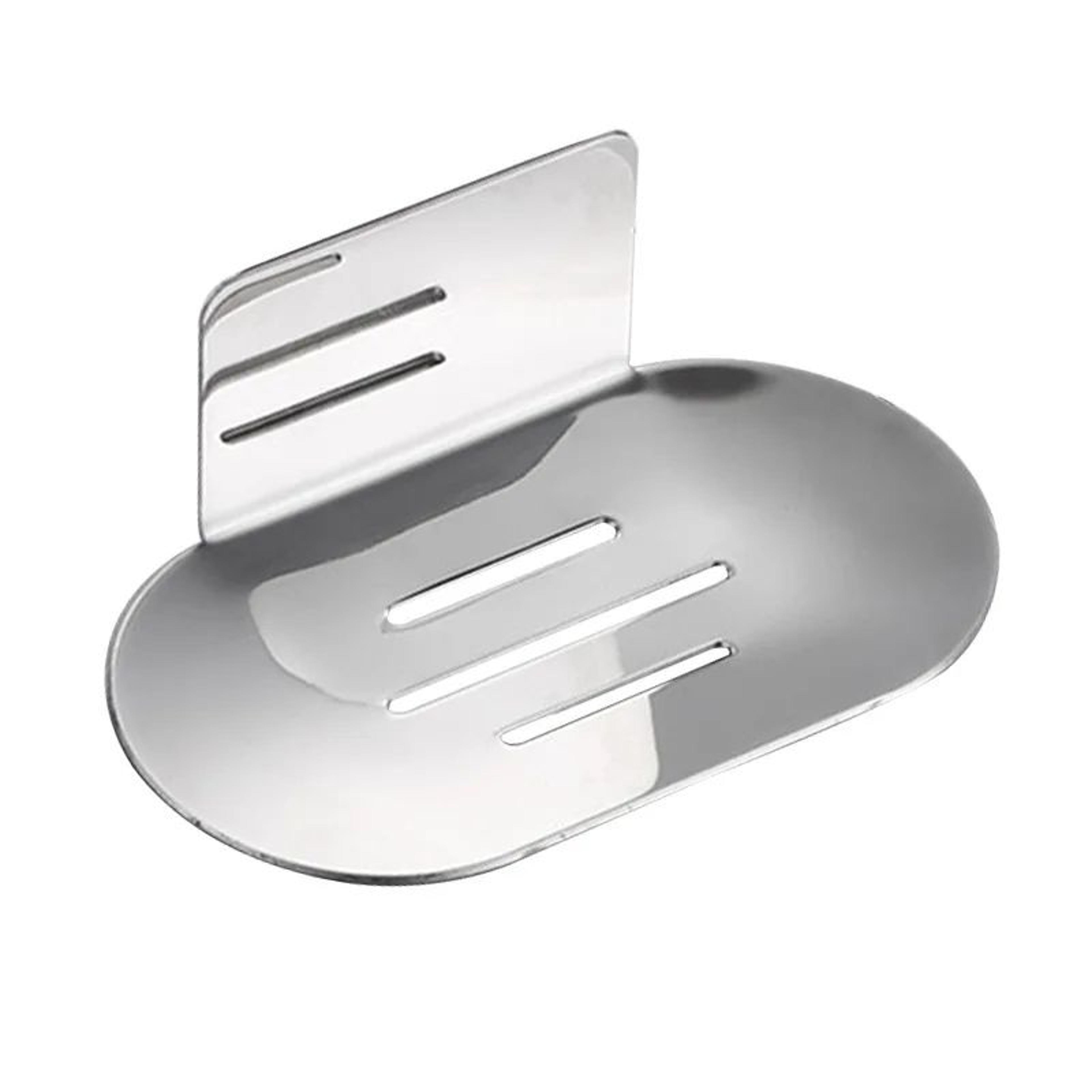 Stainless Steel NoDrill Wall Mounted Soap Holder And Shower Storage Rack 4