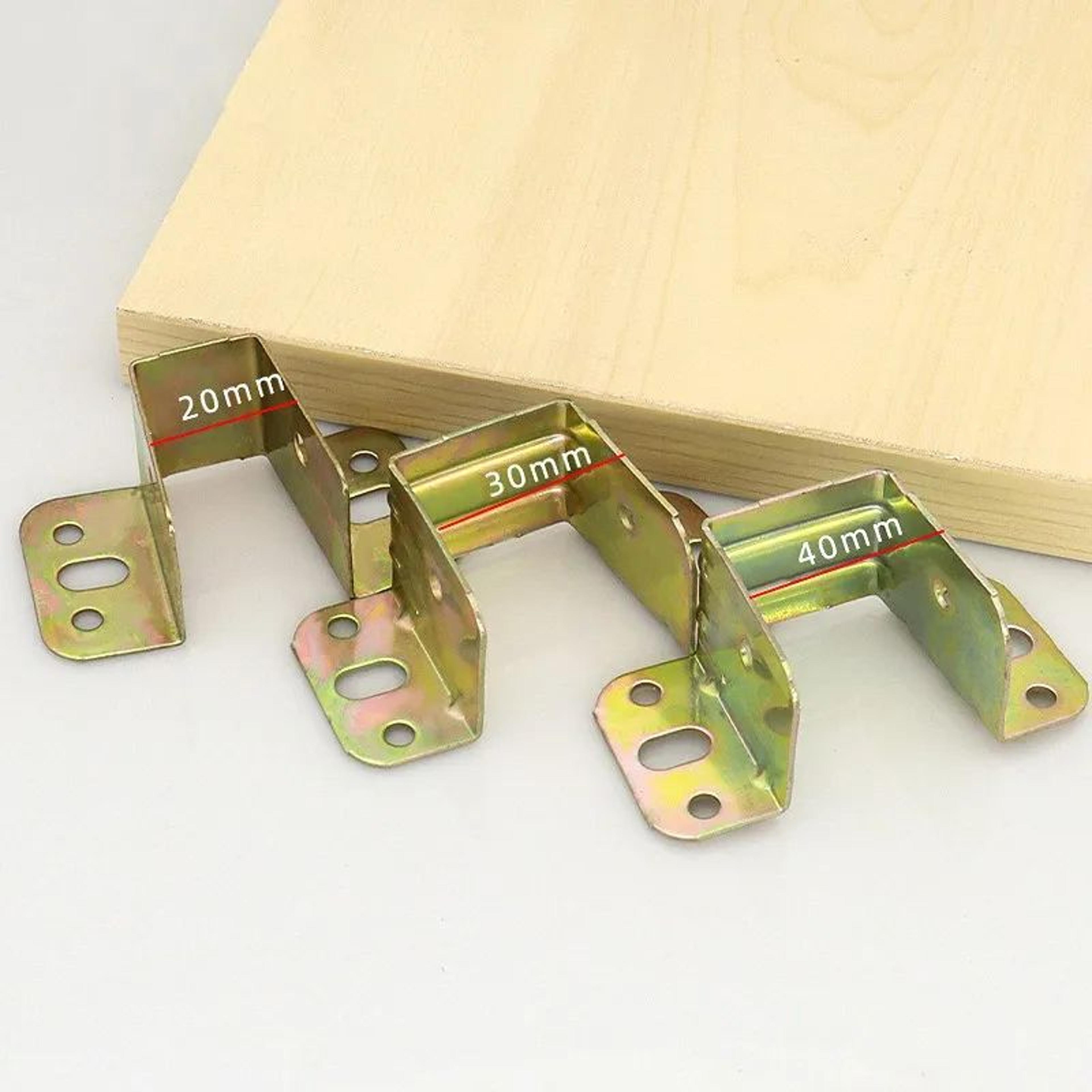 2PCS U Shaped Metal Bed Rail Brackets For Bed Frame Support And Repair 3