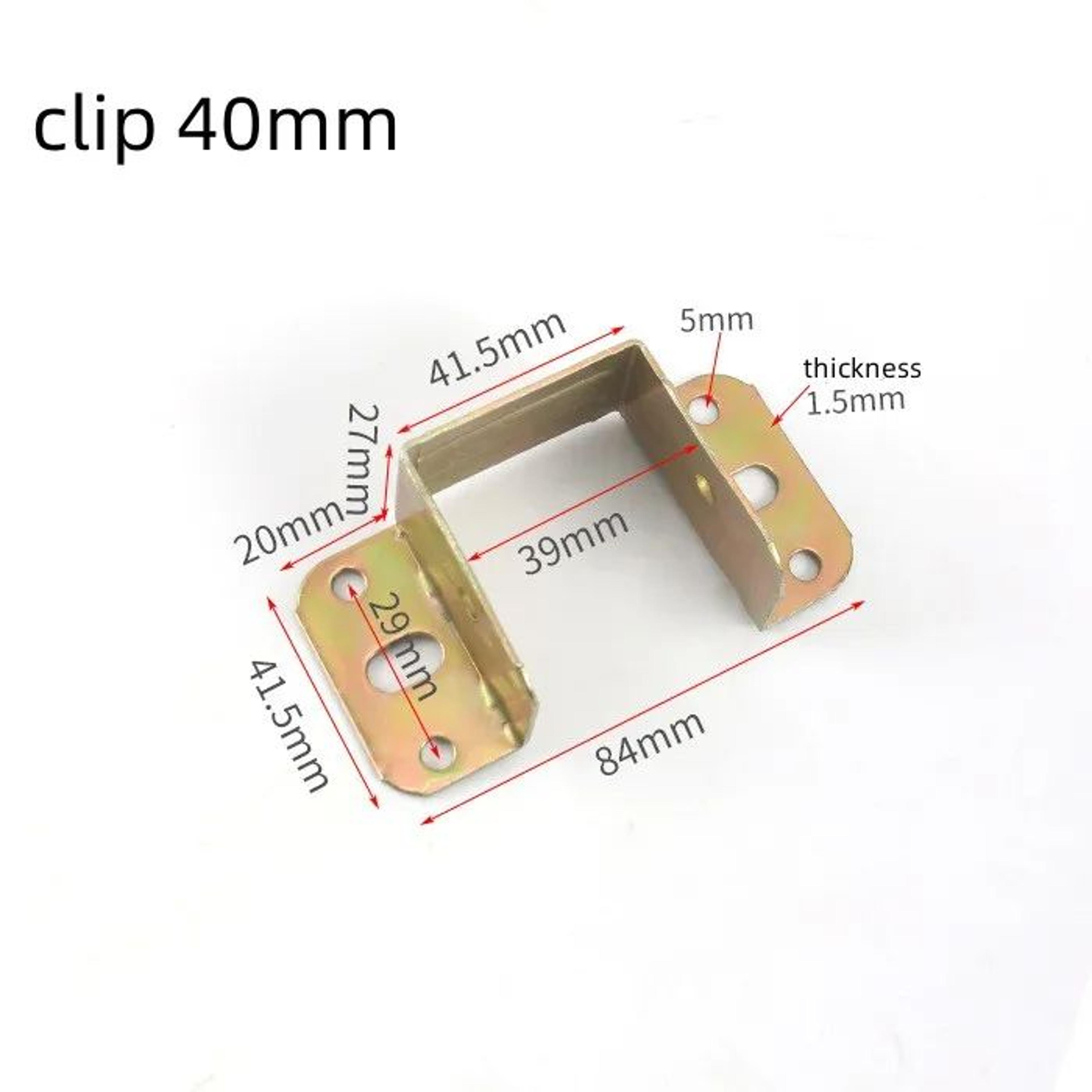 2PCS U Shaped Metal Bed Rail Brackets For Bed Frame Support And Repair 11