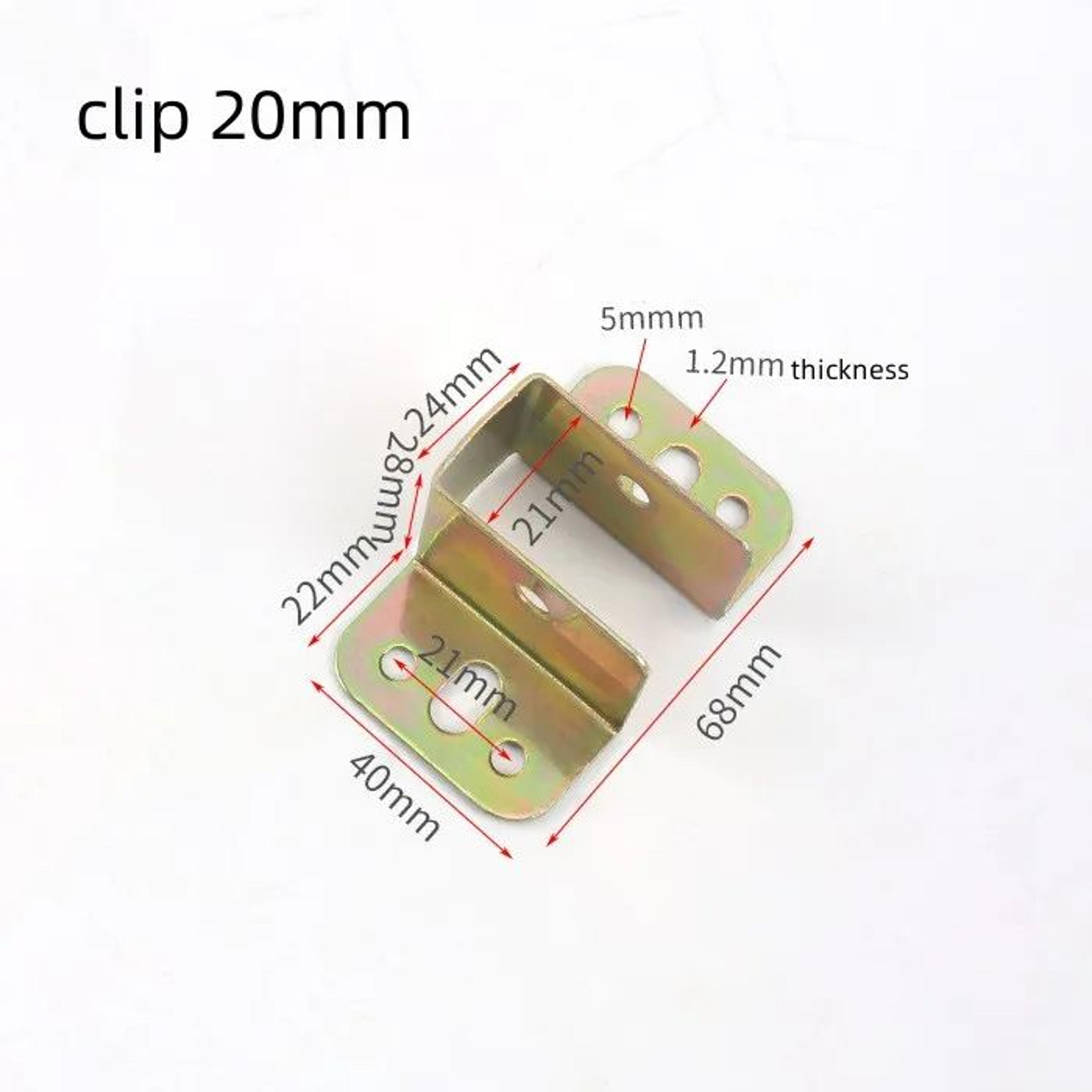 2PCS U Shaped Metal Bed Rail Brackets For Bed Frame Support And Repair 10