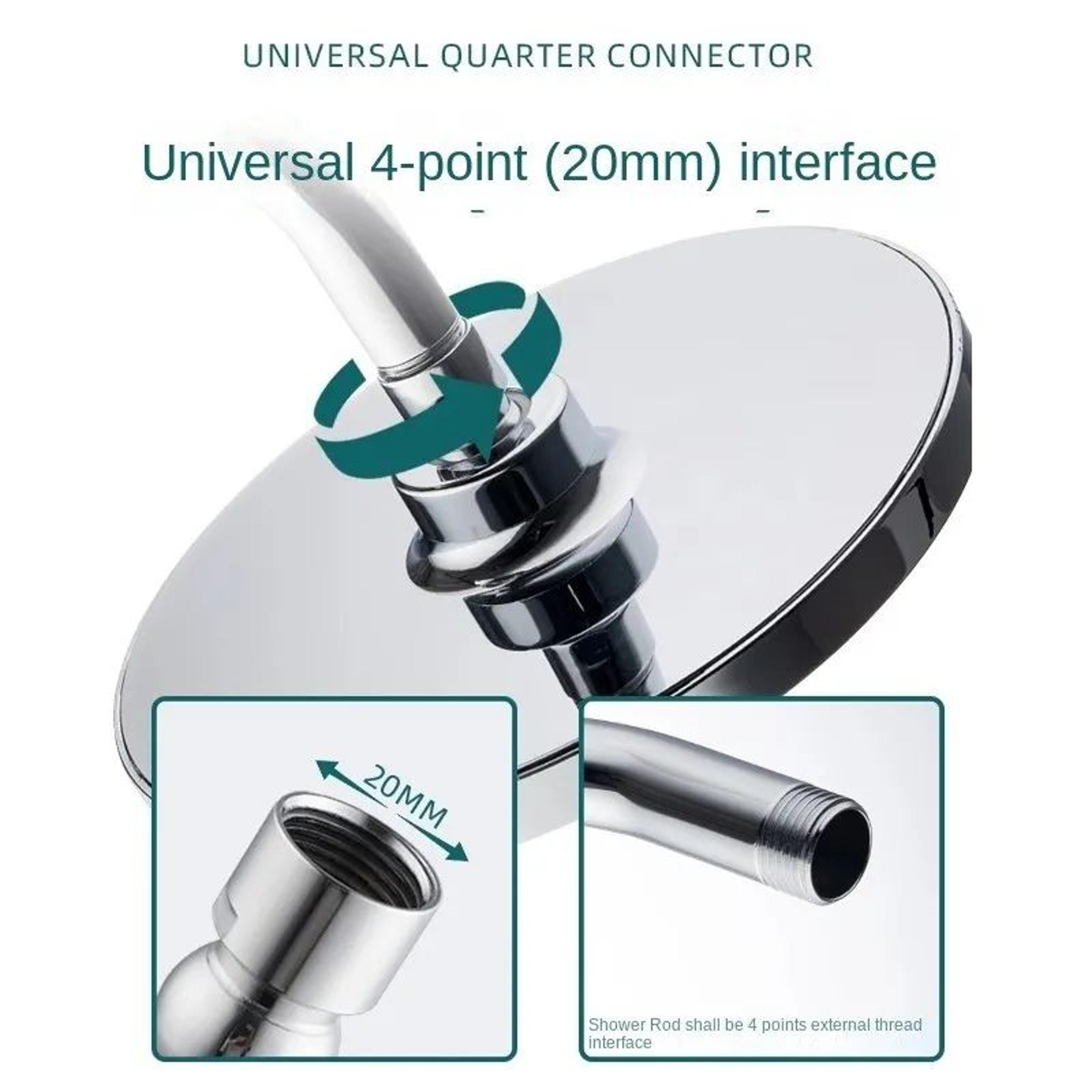 Copper Universal Rotating Shower Head Ball Joint Connector With Washer 5