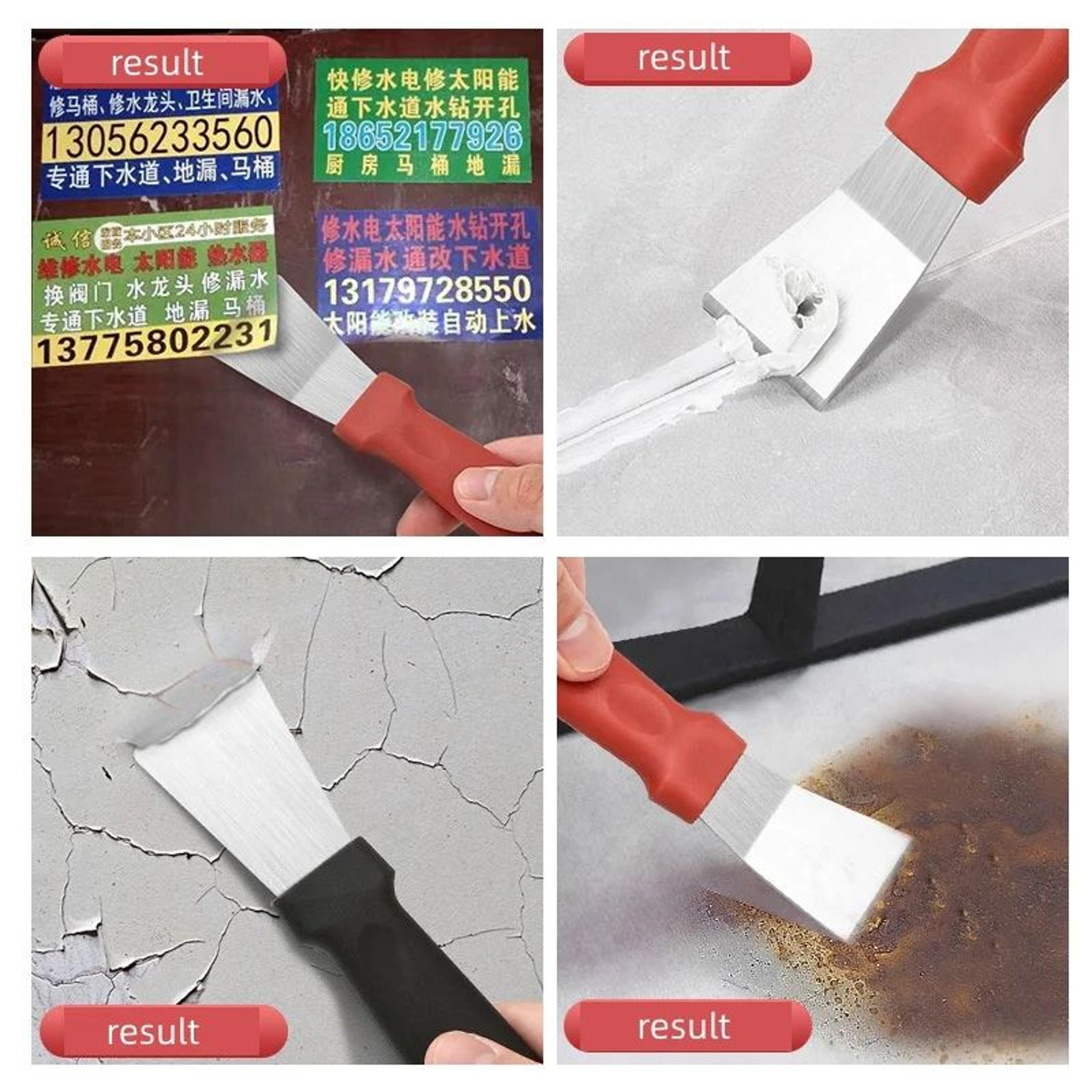 Stainless Steel Putty Knife Scraper For Paint Labels And Surface Cleaning 4