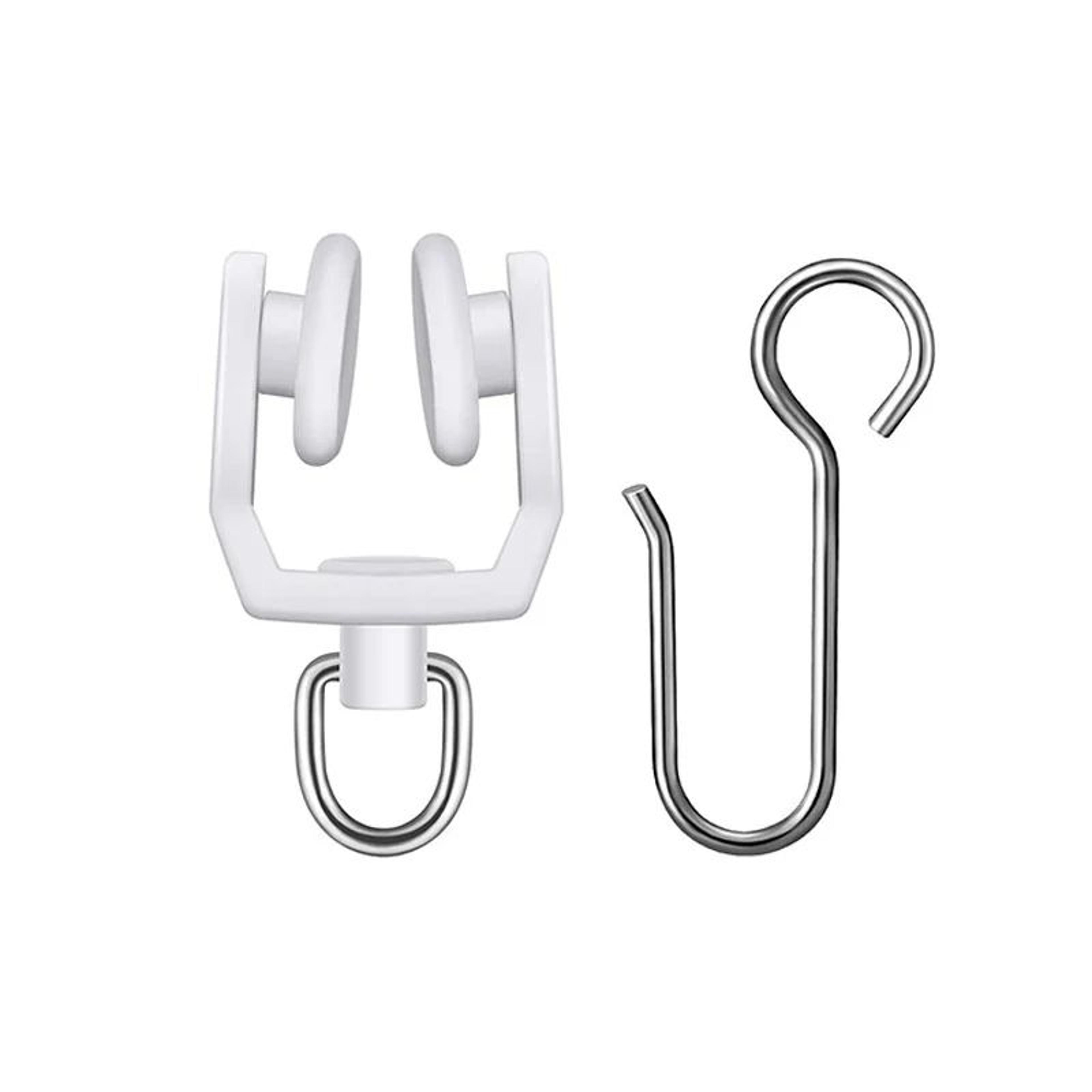 50pcs s-shaped metal curtain track hooks for ceiling and wall curtain gliders