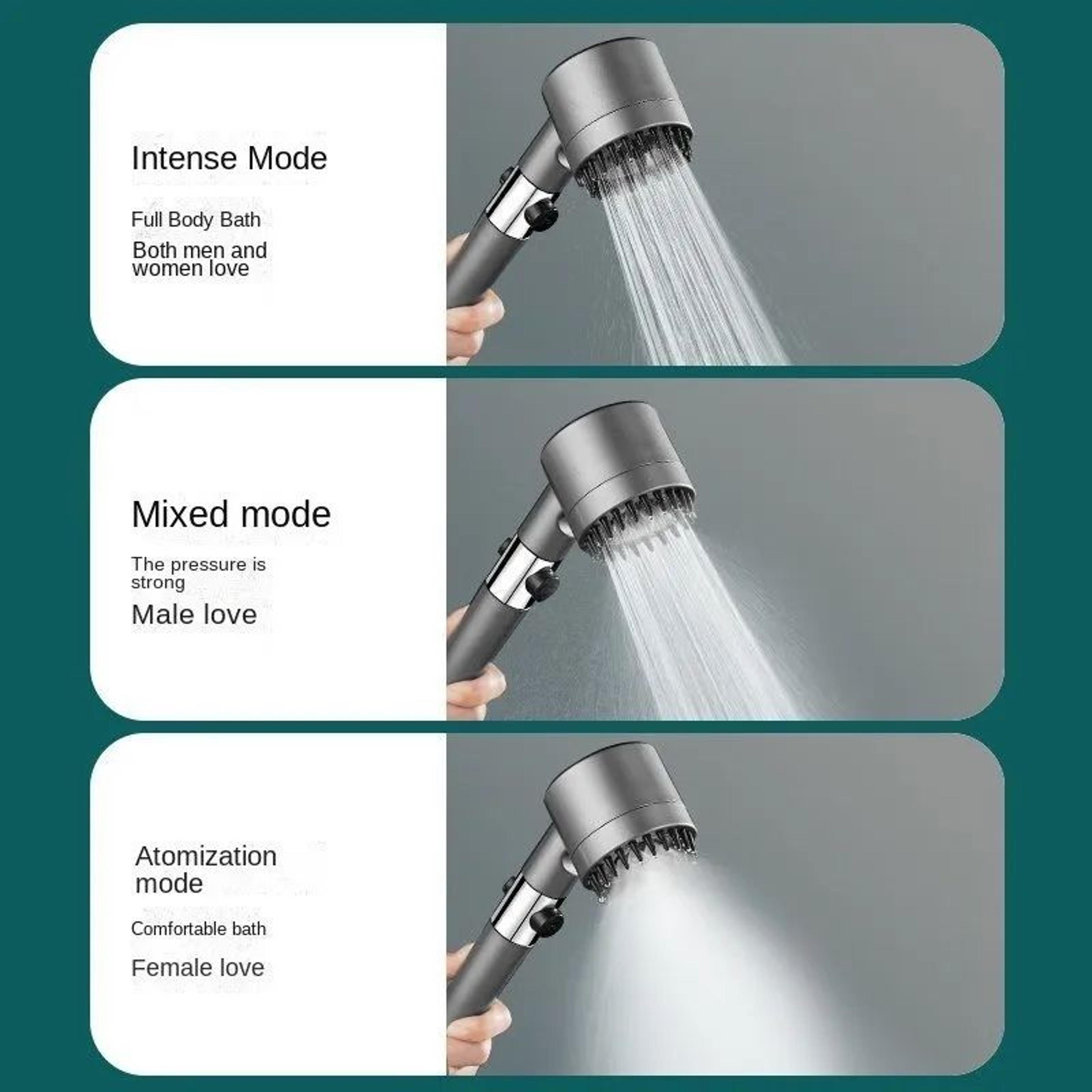 3Mode HighPressure Filtered Shower Head With Massage Brush 2