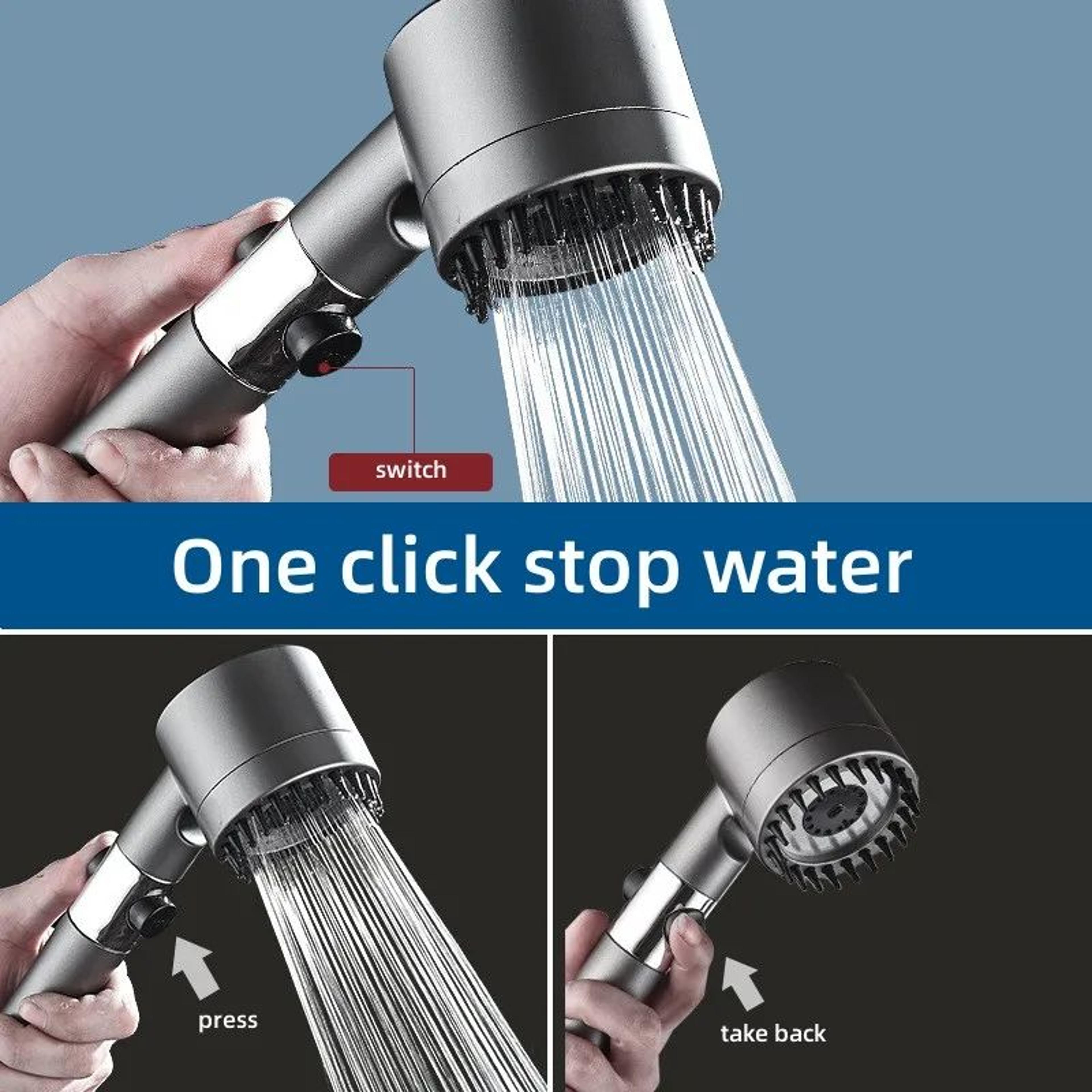 3Mode HighPressure Filtered Shower Head With Massage Brush 4