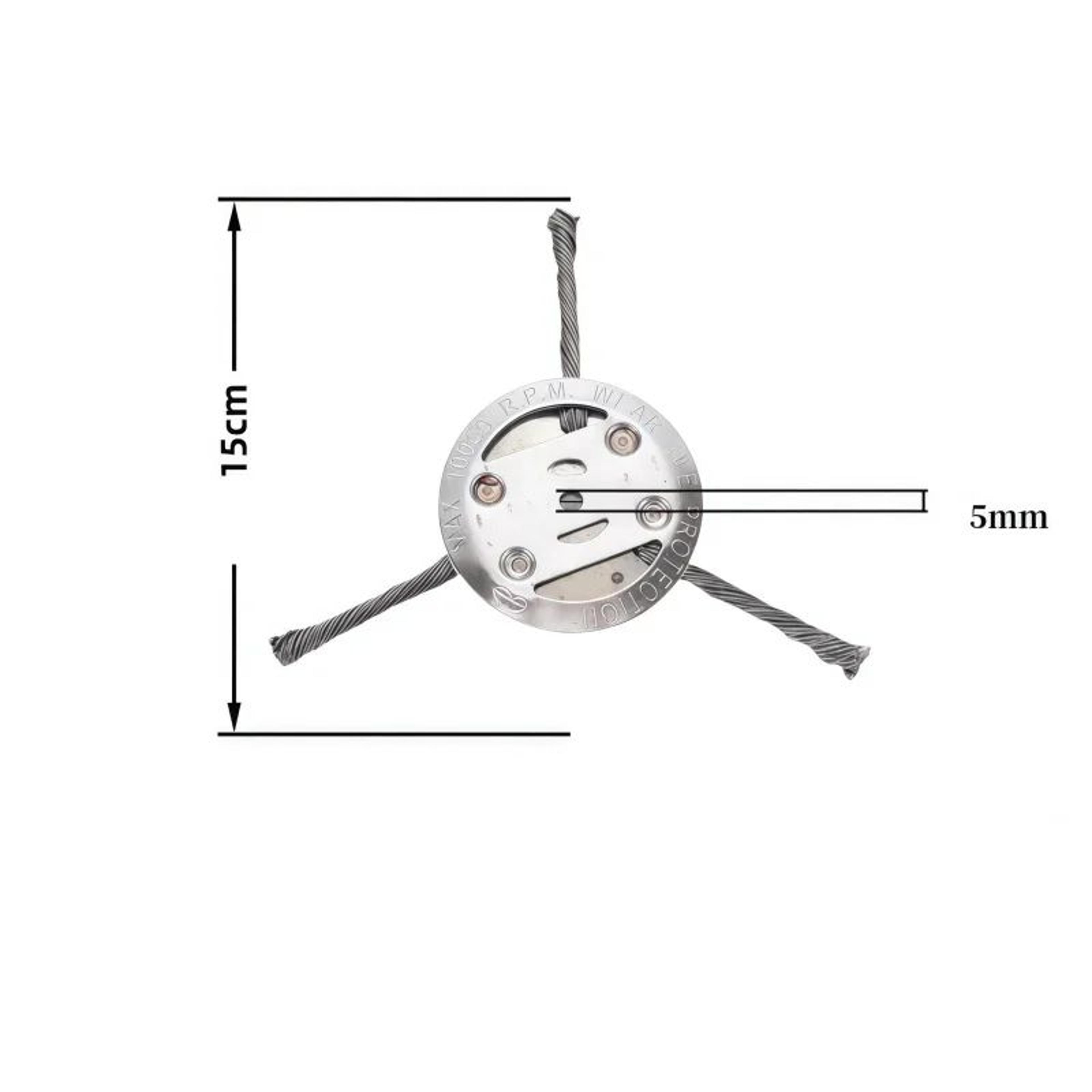 Steel Wire Weed Brush Trimmer Head For Grass Moss And Rust Removal 6