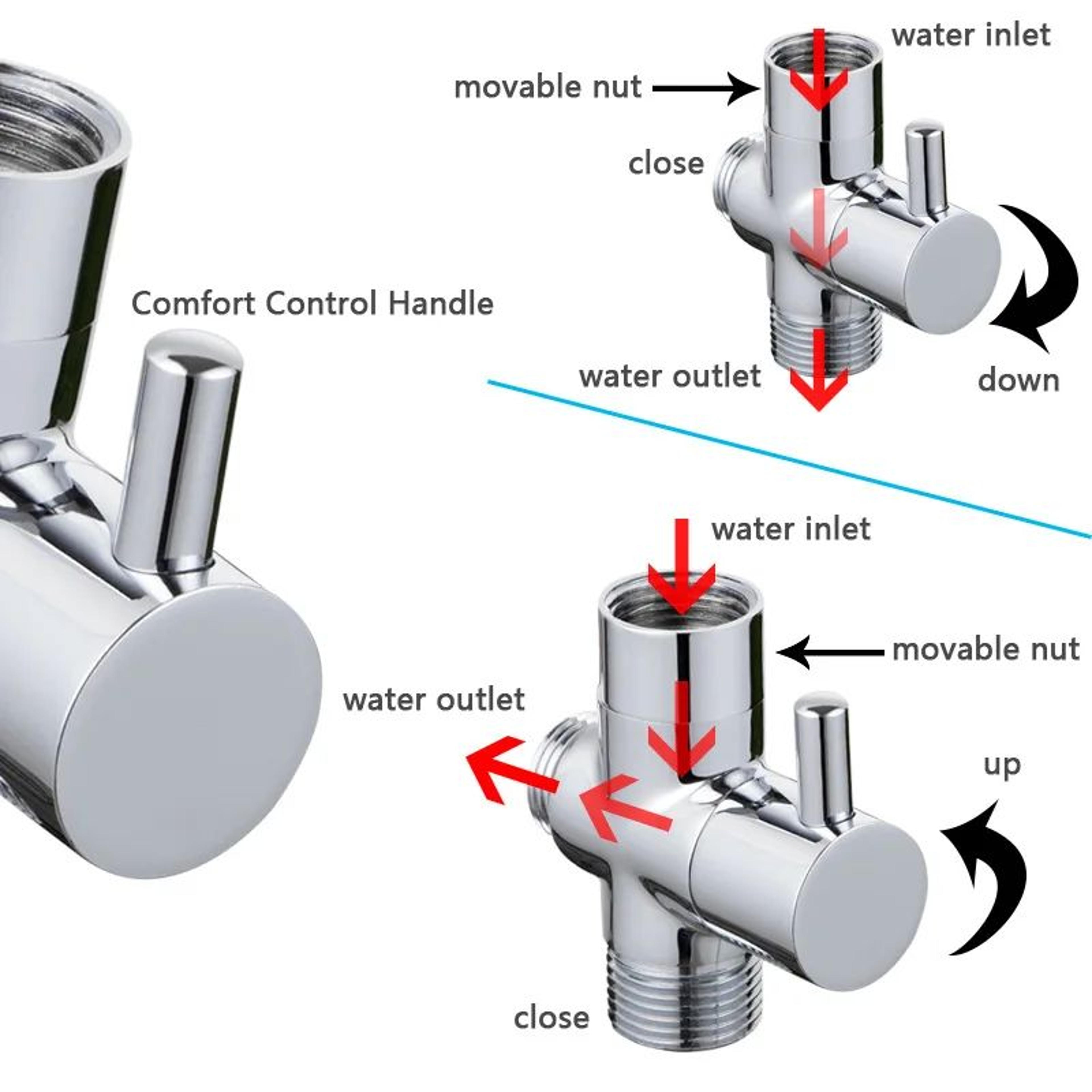 3Way TAdapter Water Diverter Valve For Bidet Sprayer Shower Head And Faucet 3