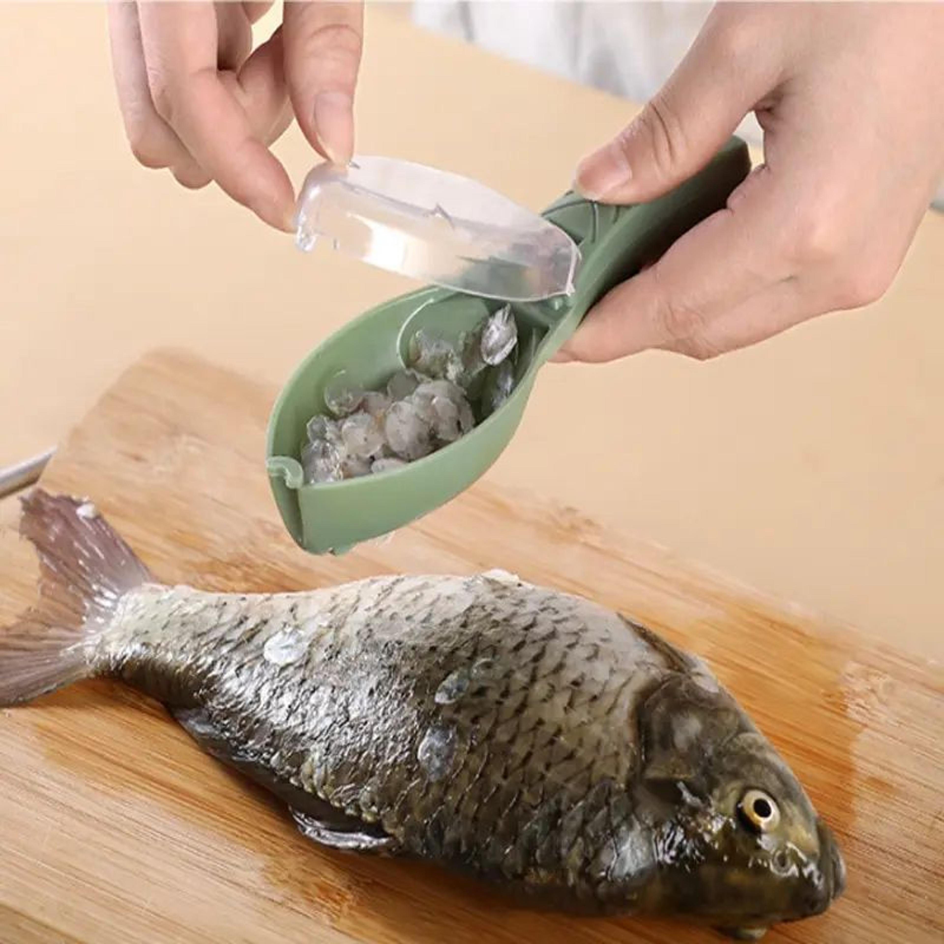 Manual Fish Scale Remover Scraper With Cover And Storage Container 0
