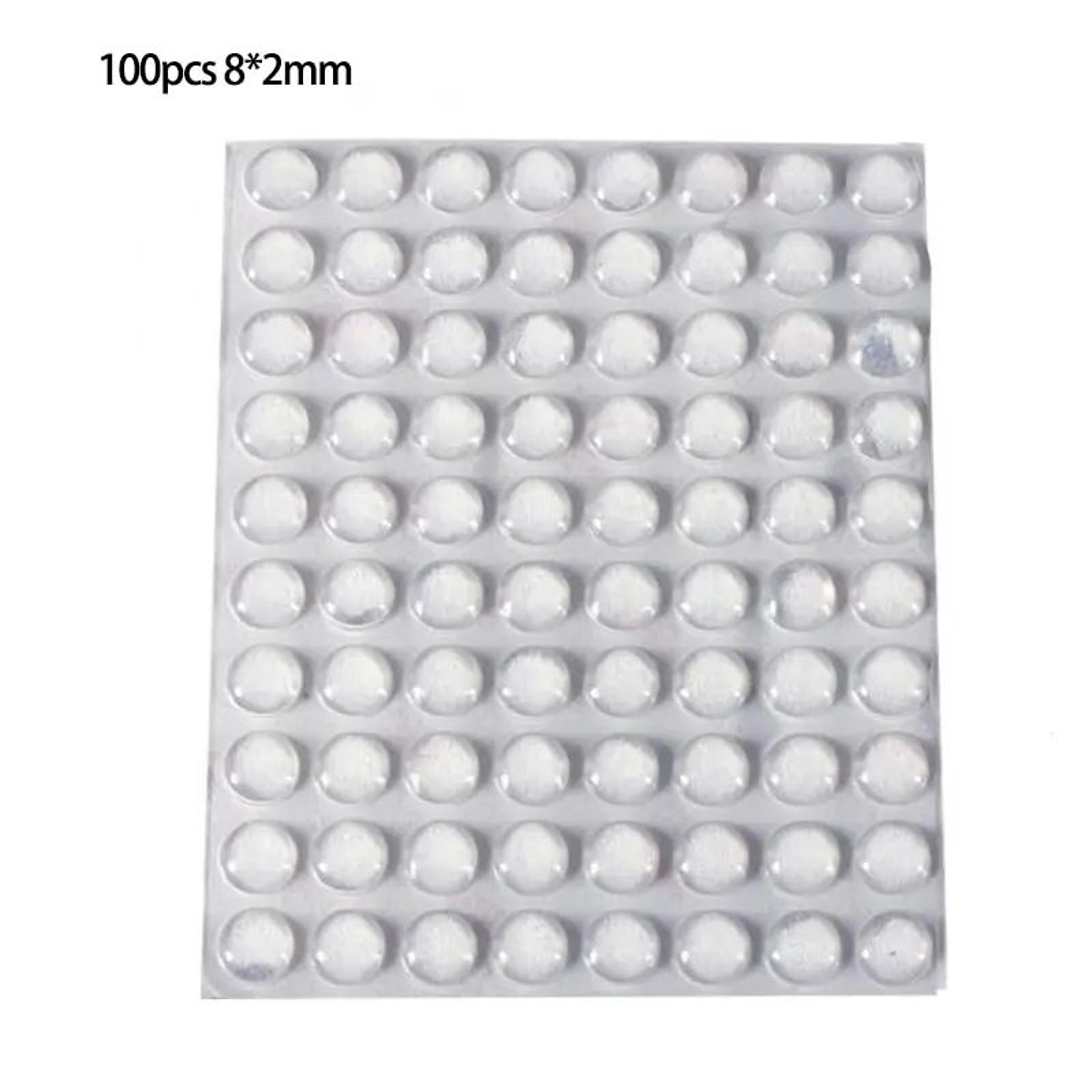 100PCS Clear Silicone Cabinet Bumper Pads 8mm X 2mm SelfAdhesive Furniture Protectors 6