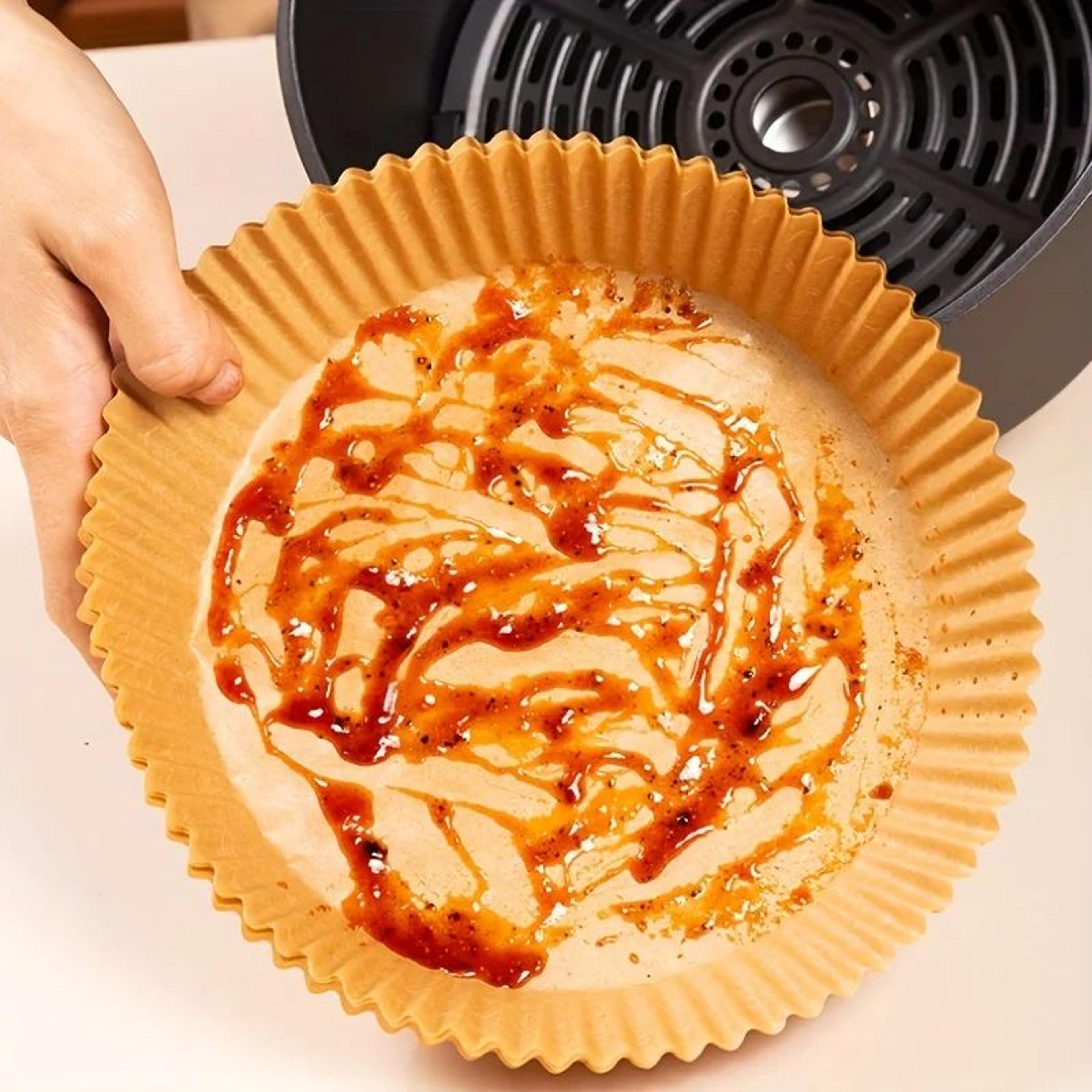 Disposable Air Fryer Paper Liners  NonStick OilProof Parchment Baking Liners 1
