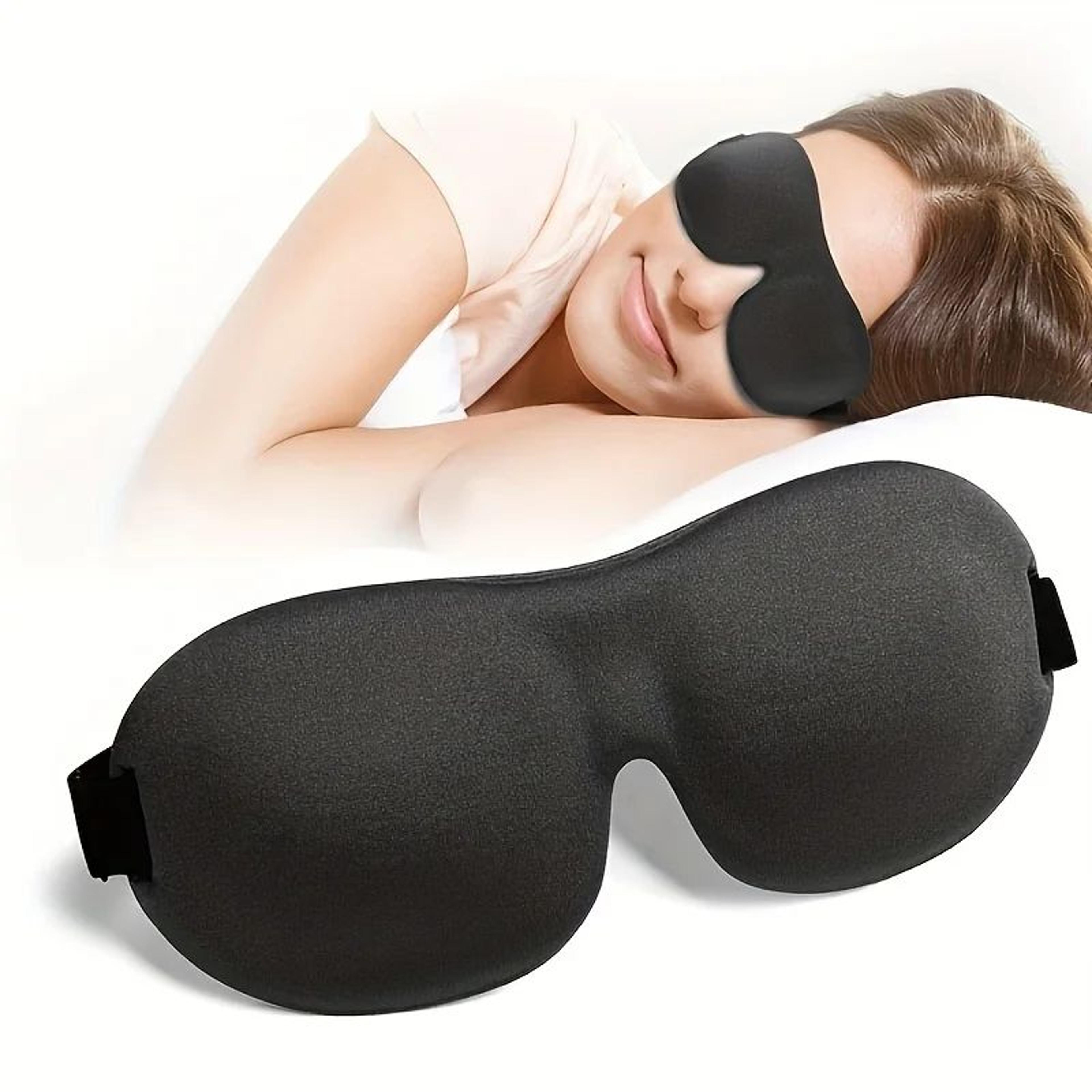3d contoured blackout sleep mask - light blocking breathable eye mask for travel and rest