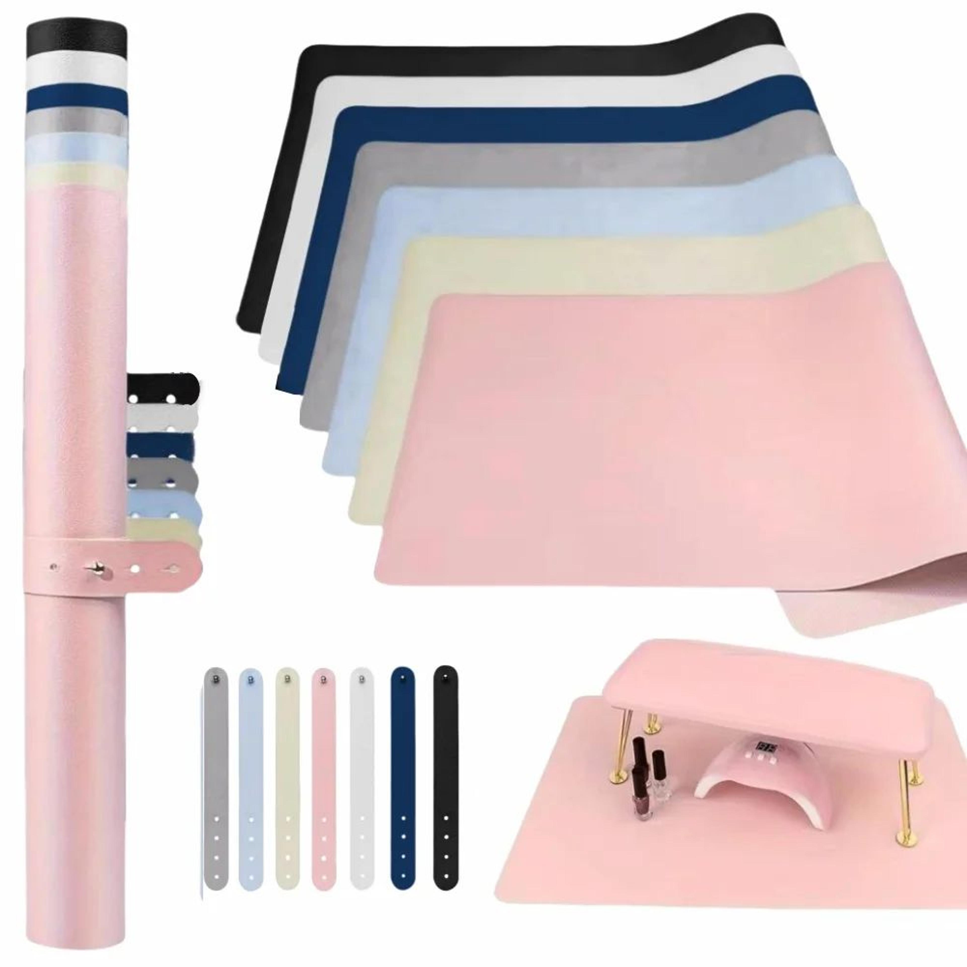 foldable nail art table mat with waterproof leather hand rest pad