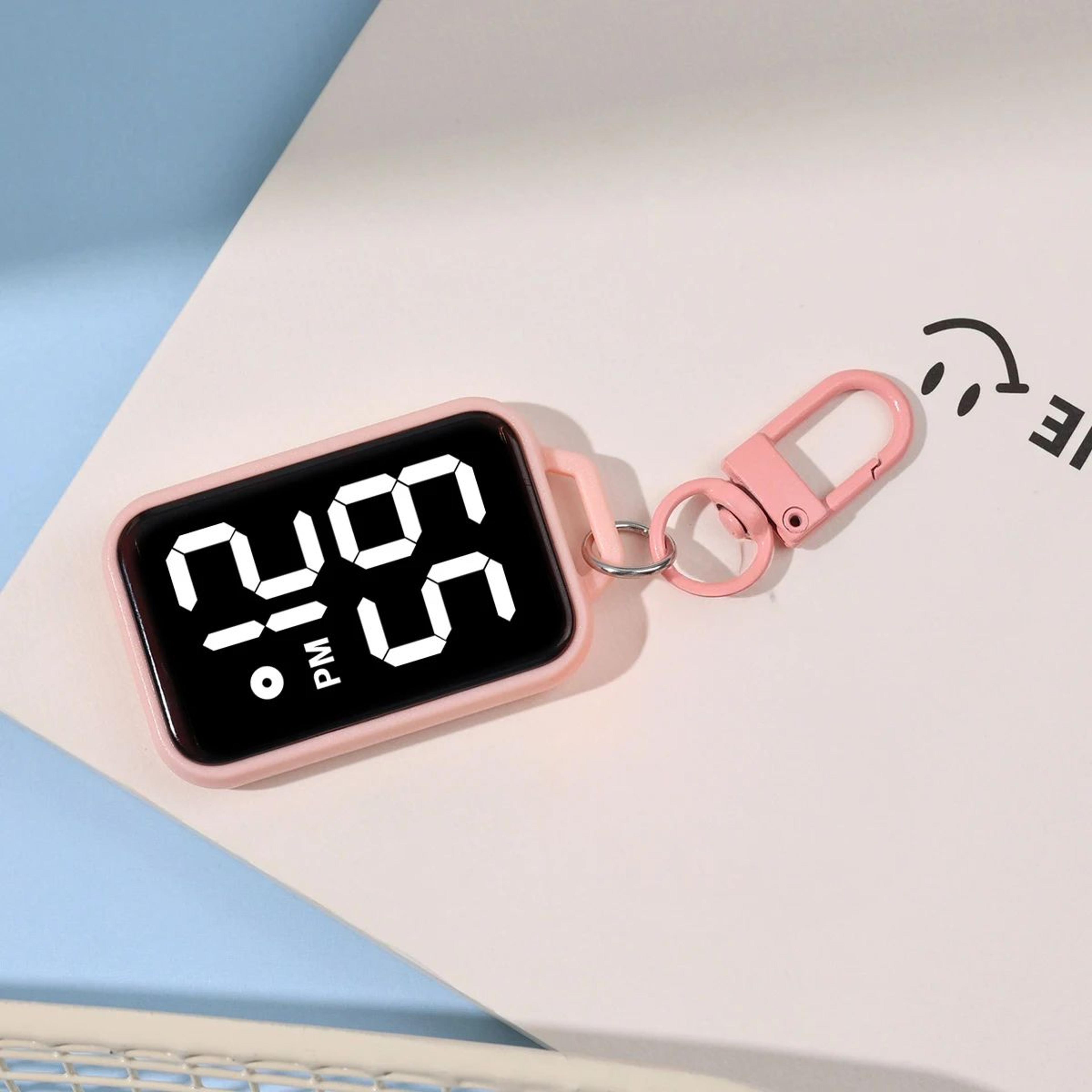 LED Keychain Digital Watch Mini Pocket Clock For Backpacks And Keys 7