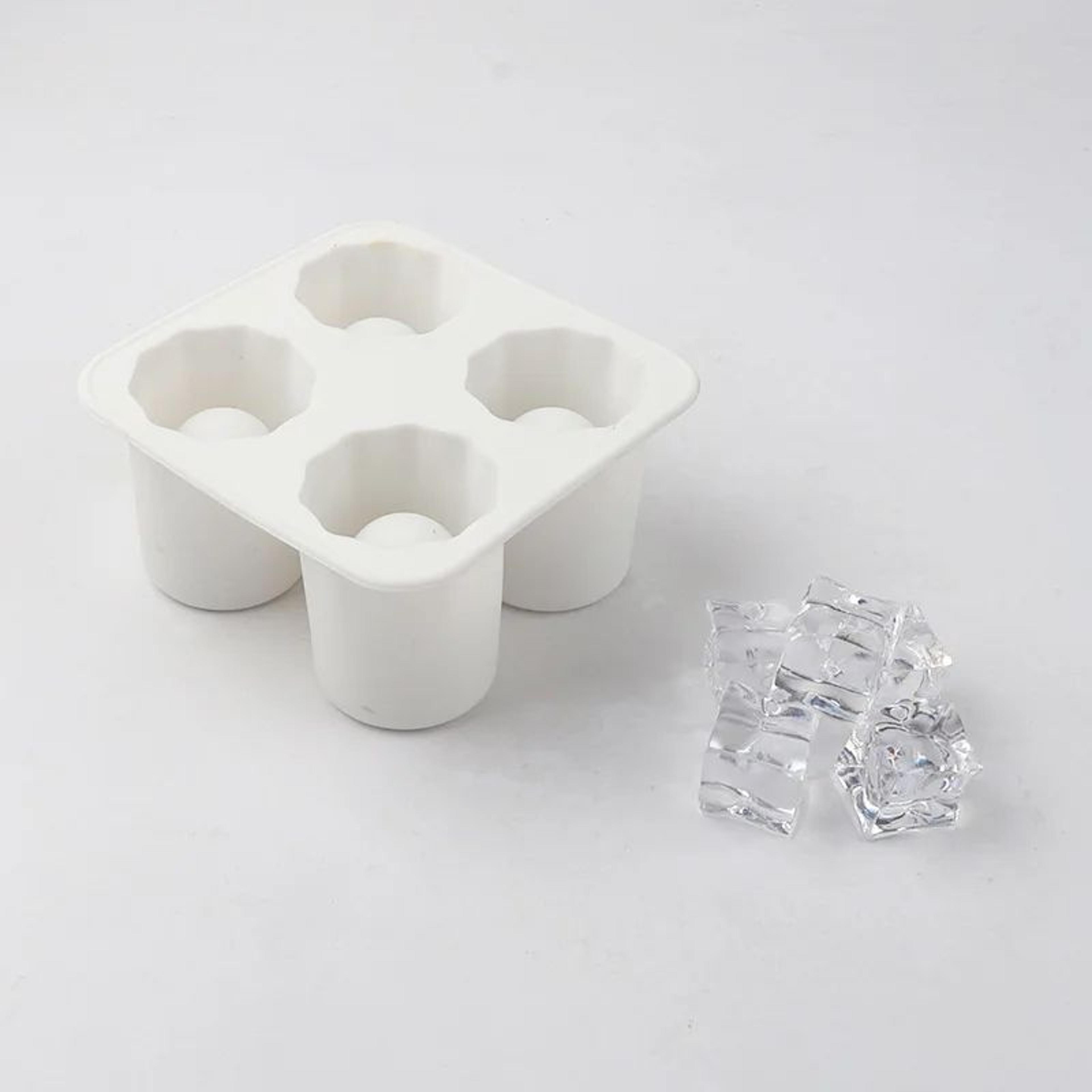 Four Hole Silicone Ice Cube Mold Round Cup Ice Maker For Whiskey And Cocktails 10